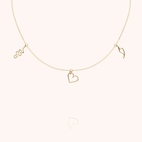 alternate image of Dare to Love Me Charms Necklace