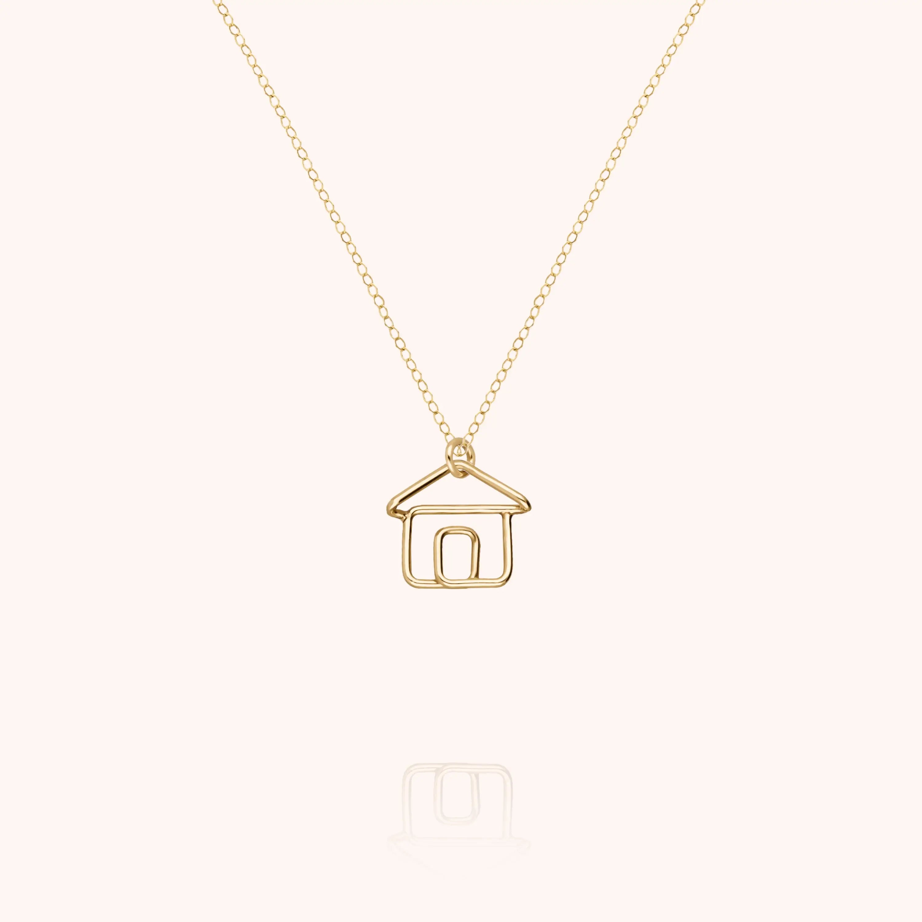 Collier Charms Tiny House lettre personnalisée Atelier Paulin