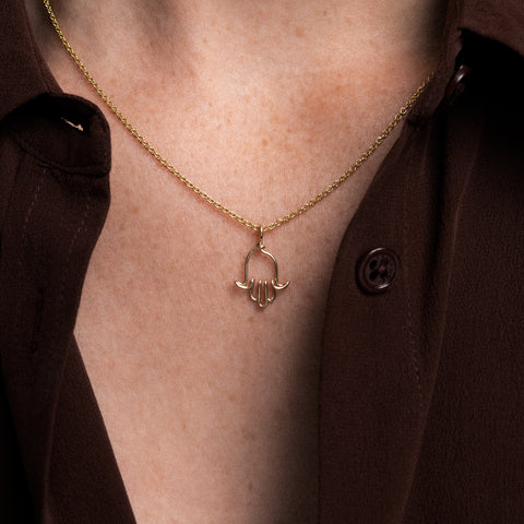 alternate image of Symbolic Charms Necklace - hand of Fatma