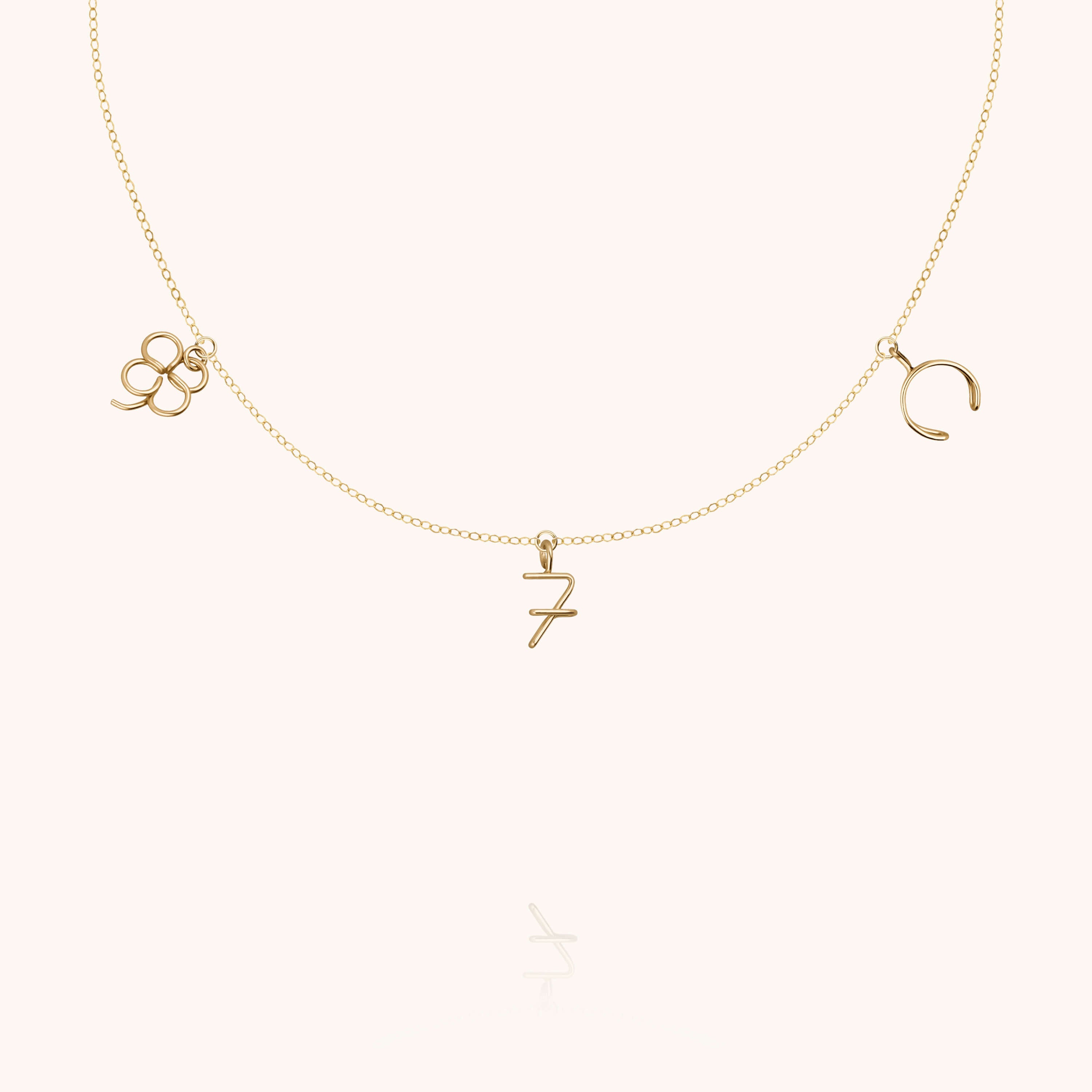 Collier Charms Wish Me Luck — bijou artisanal fait main