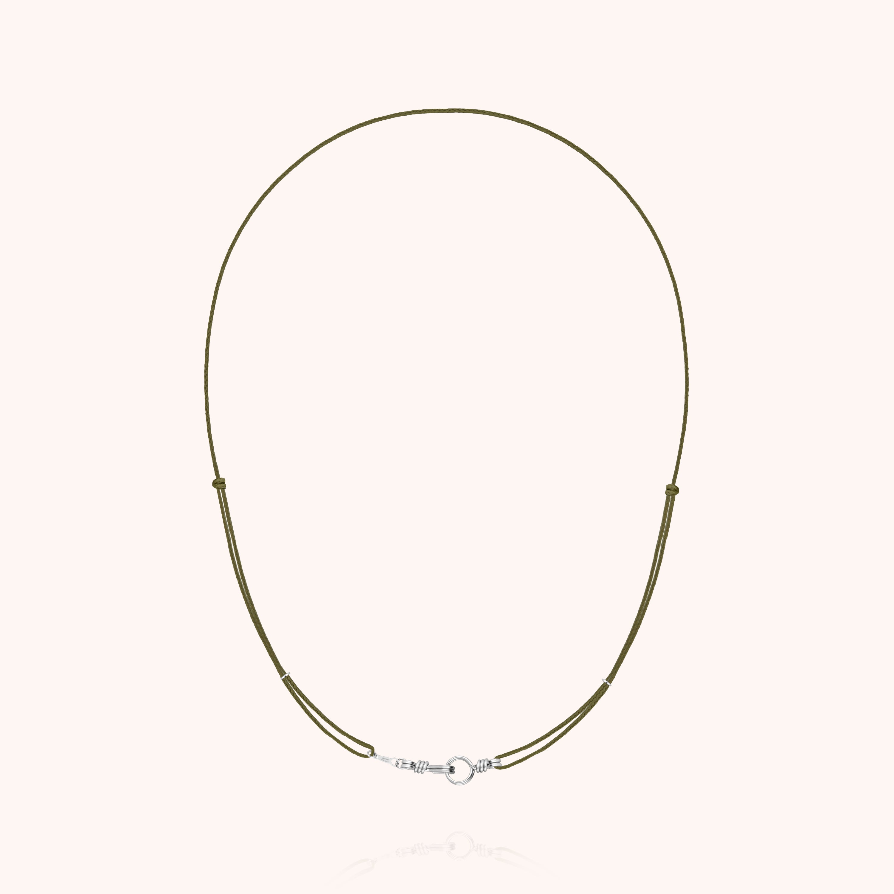Slim Knot Cord Necklace Attache moi - silver