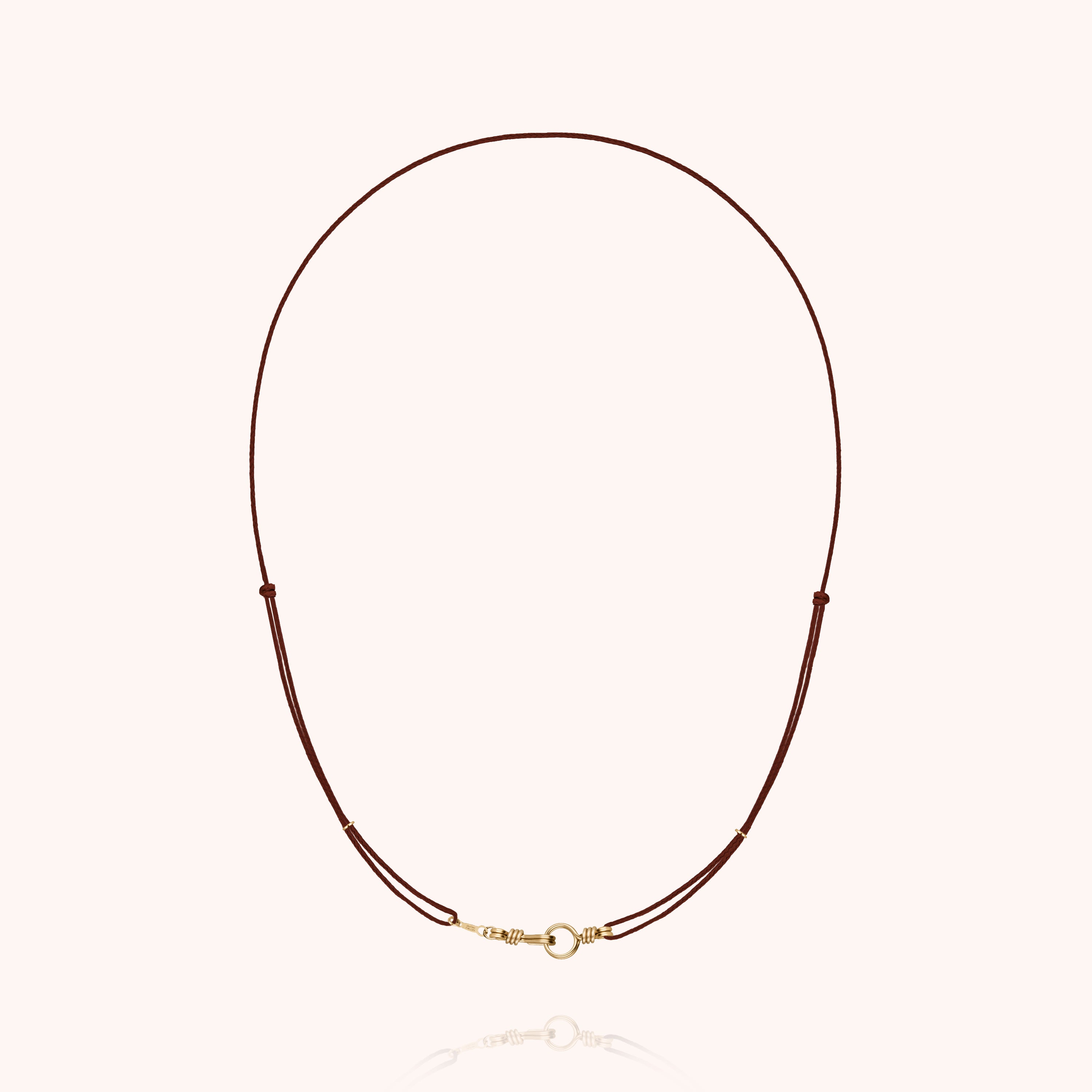Slim Knot Cord Necklace Attache moi - Yellow 14k gold-filled