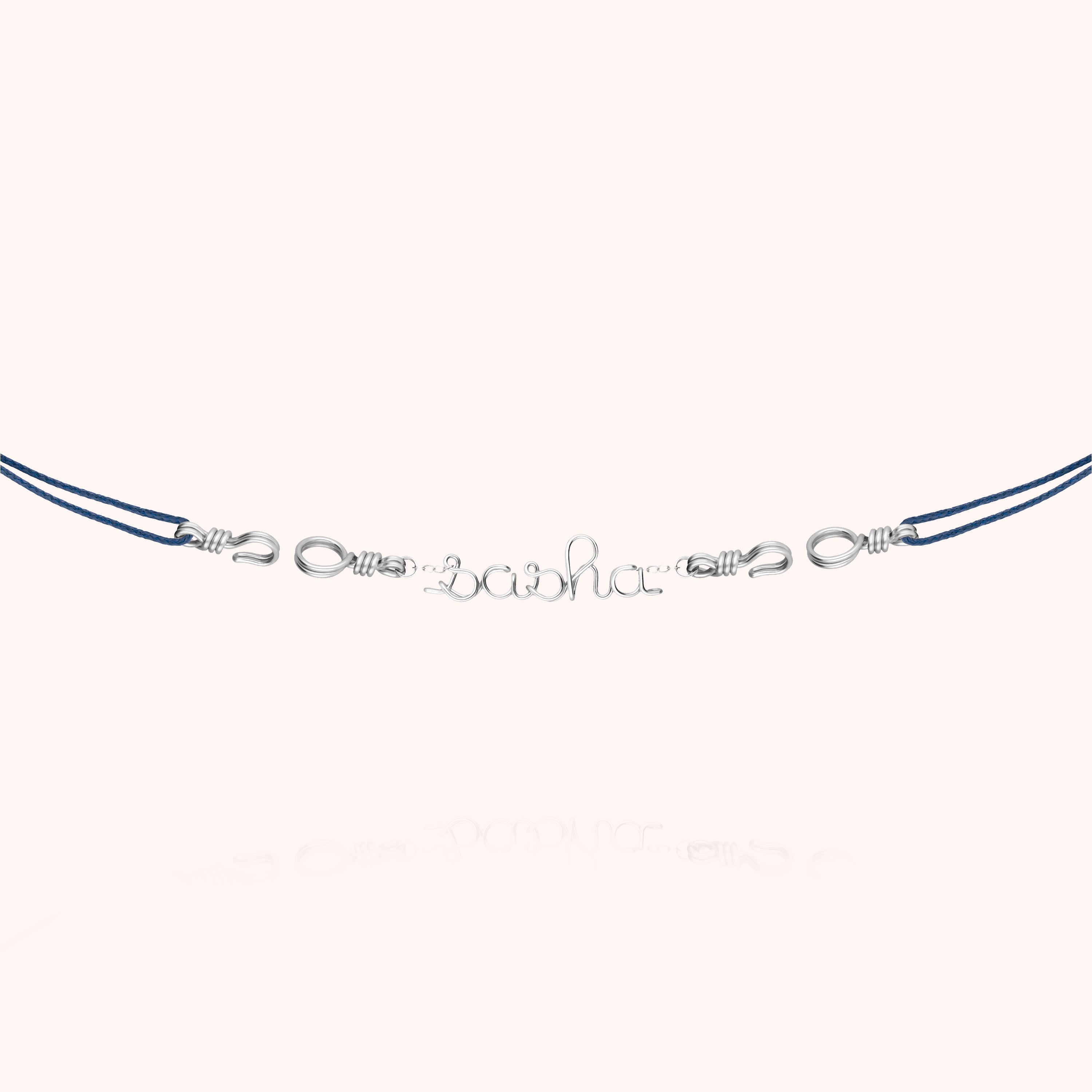 Collier Cordon Attache moi Personnalisé - argent