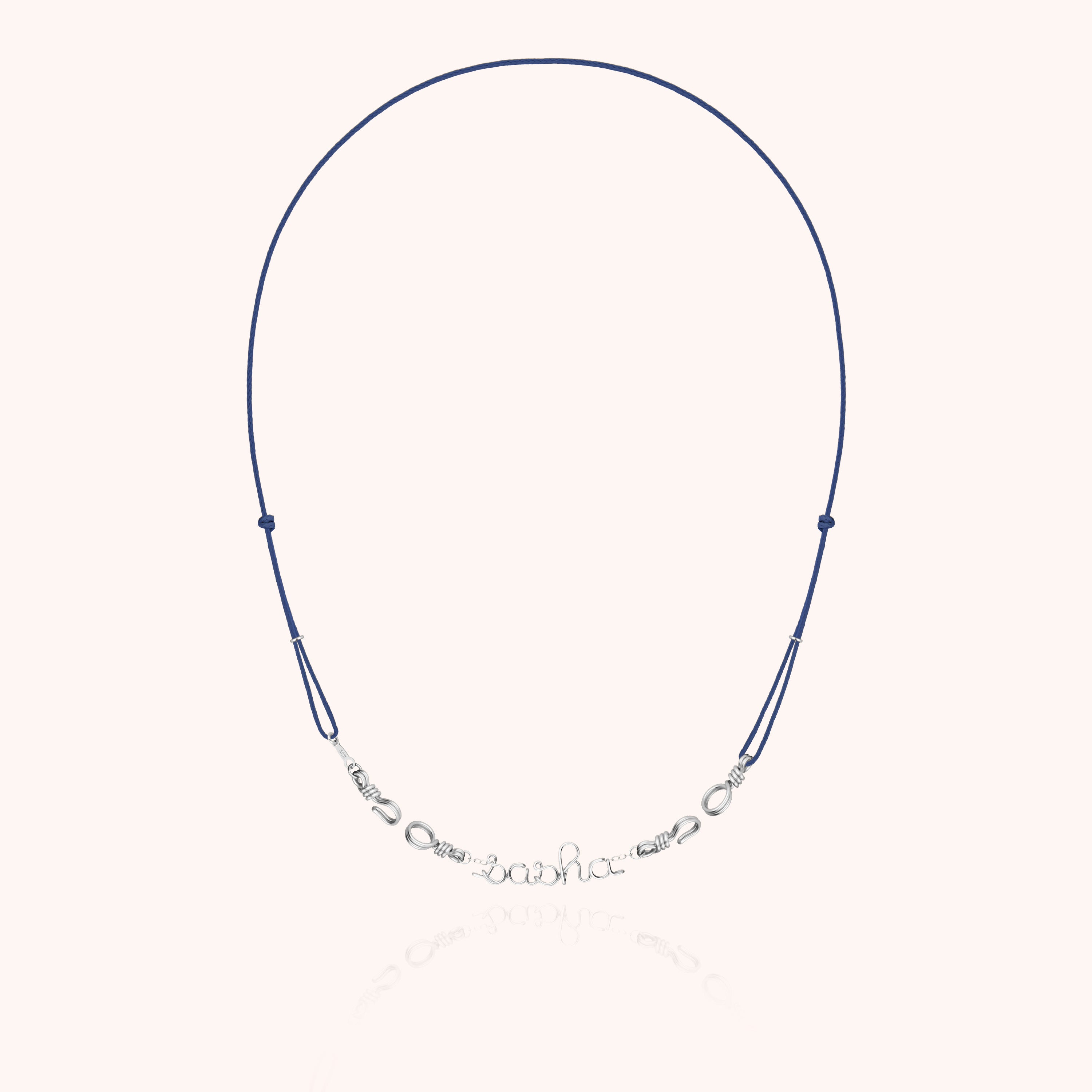 Collier Cordon Attache moi Personnalisé - argent