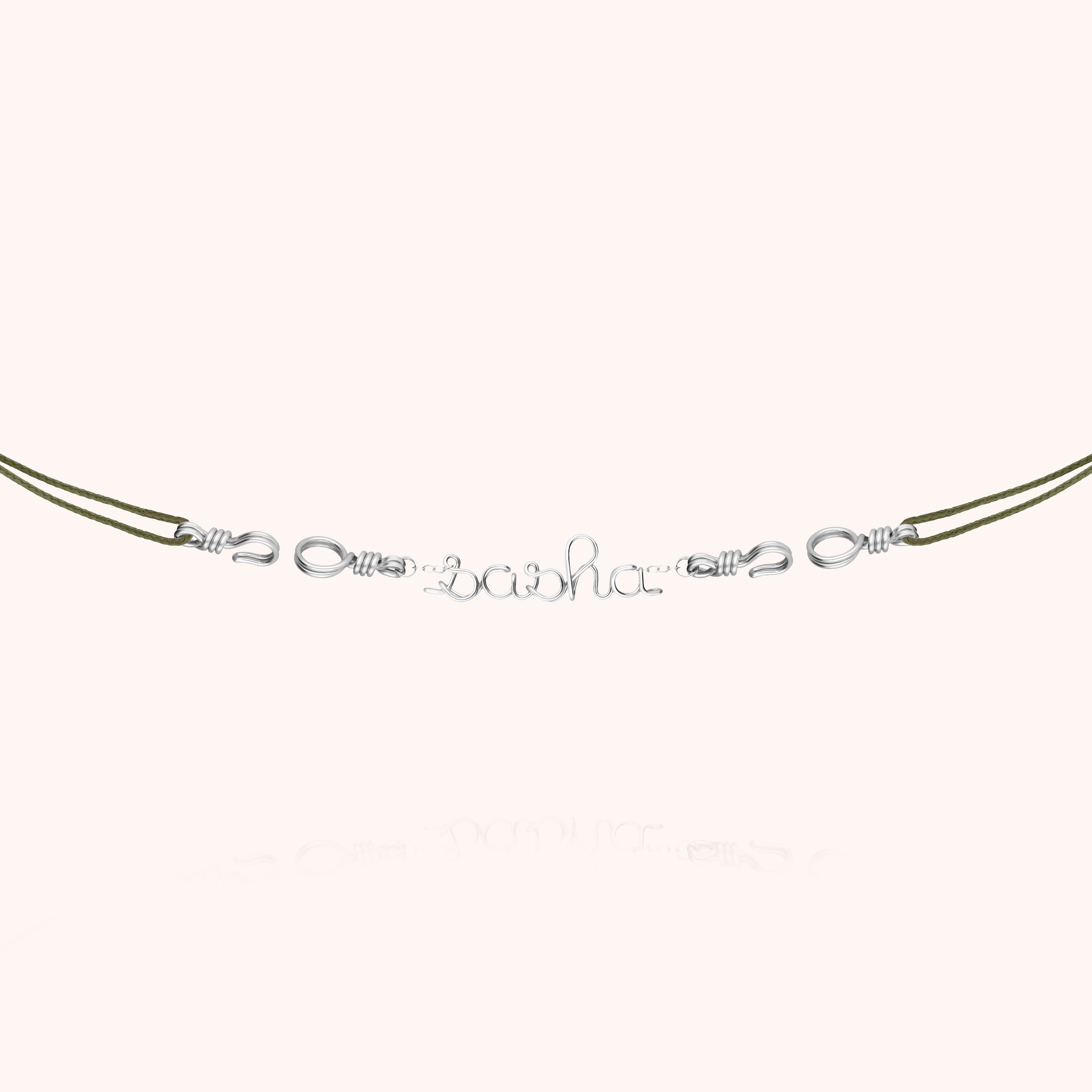 Collier Cordon Attache moi Personnalisé en argent sterling 925 — expédition sécurisée Paris