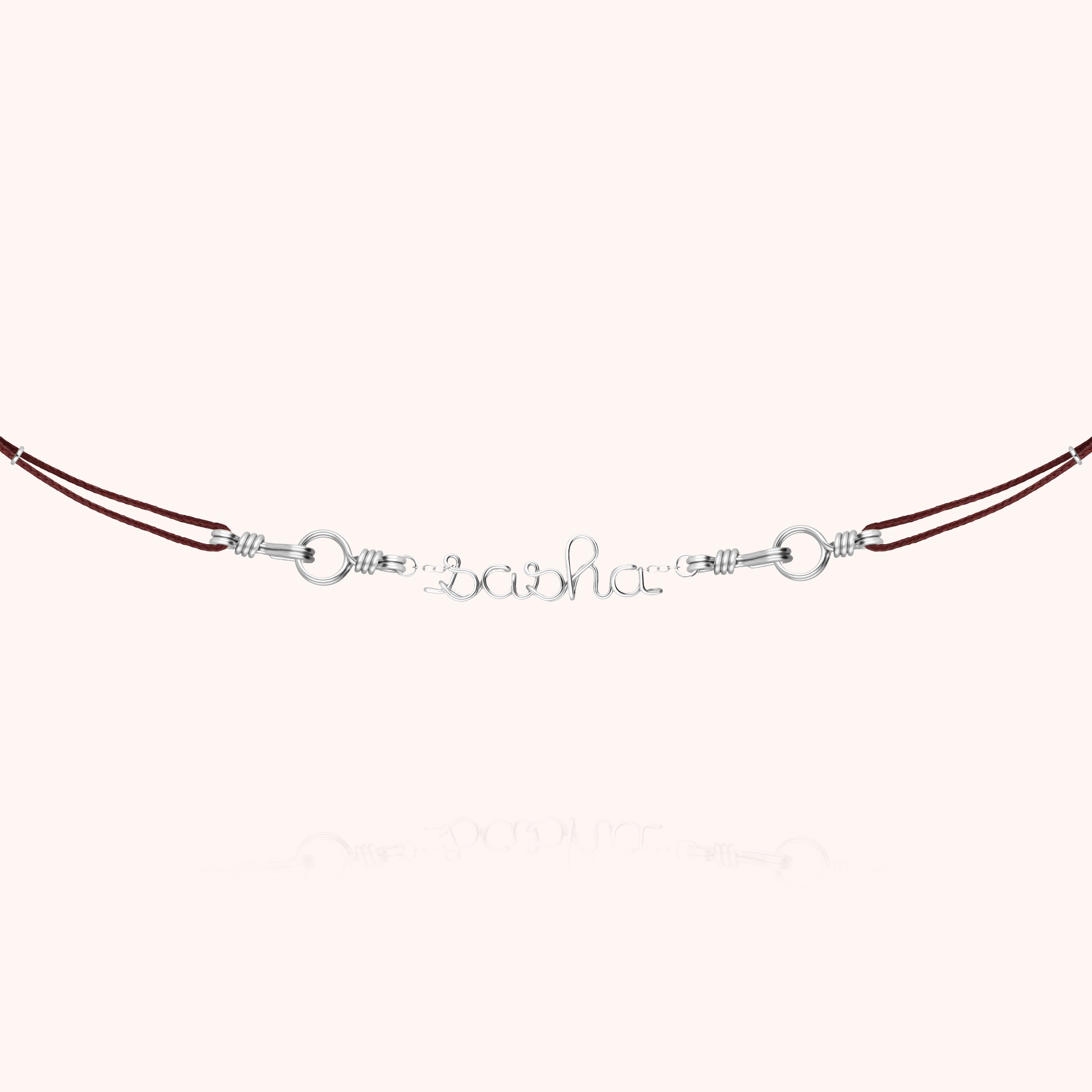 Collier Cordon Attache moi Personnalisé porté au cou — qualité artisanale garantie