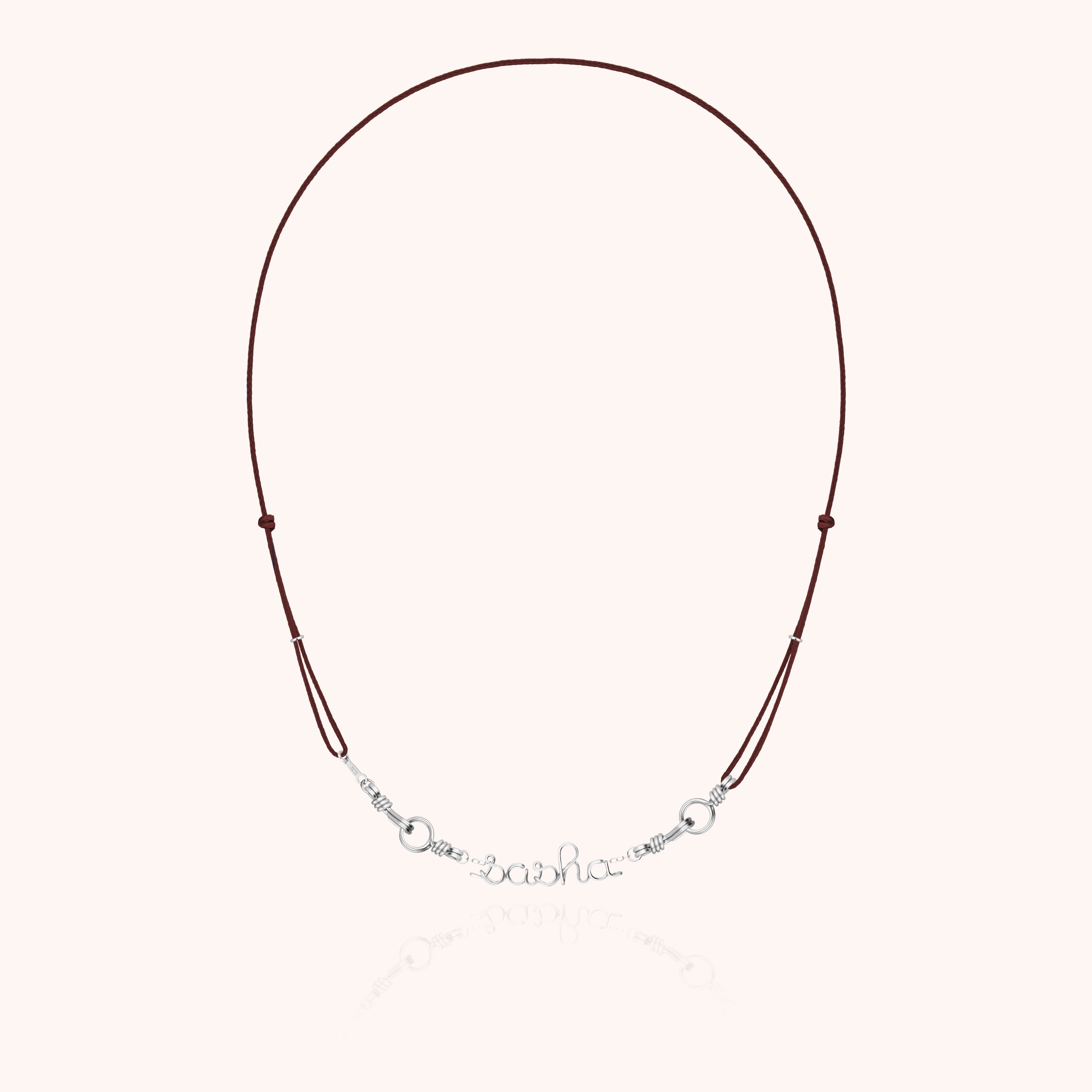 Collier Cordon Attache moi Personnalisé en argent sterling 925 — collier personnalisable Atelier Paulin