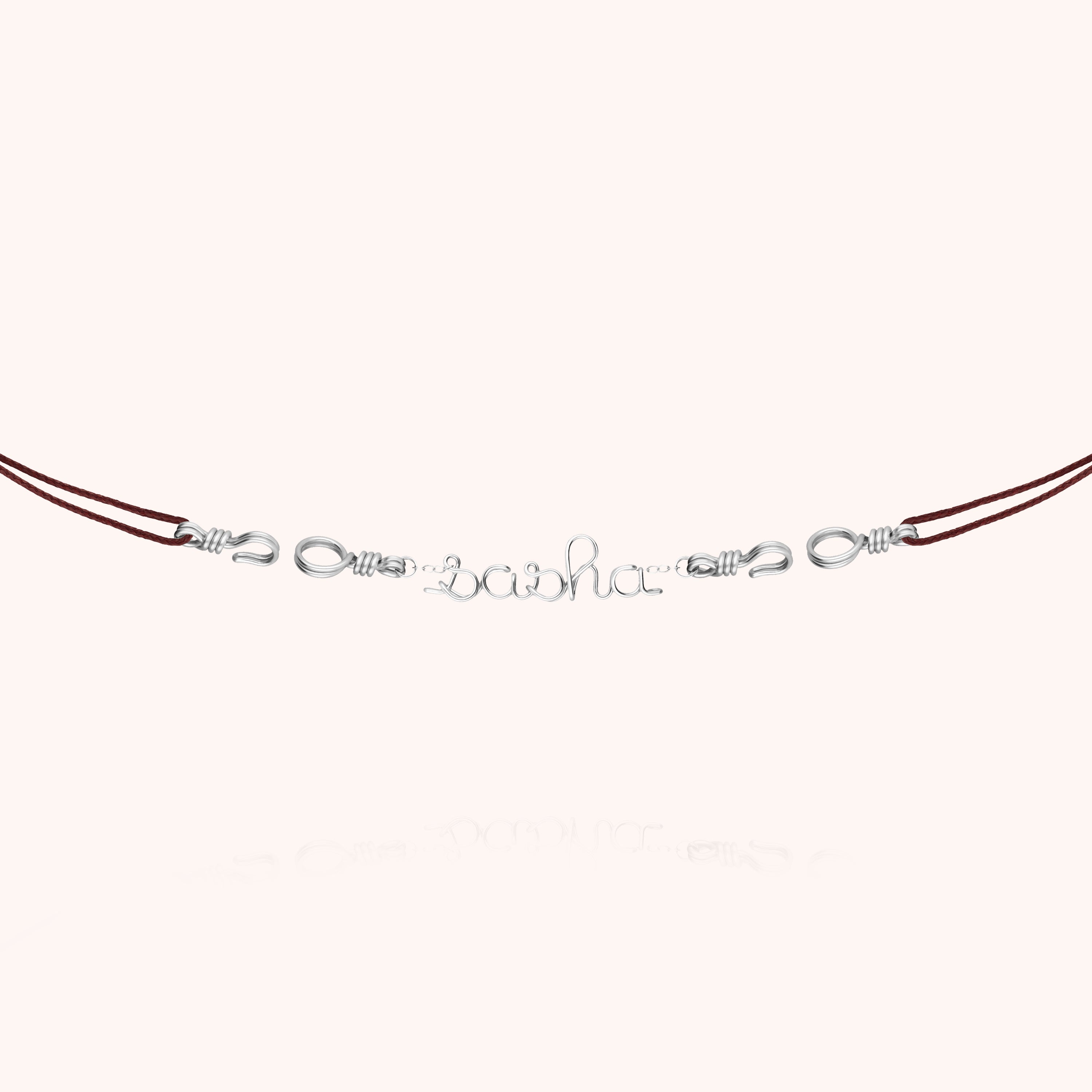 Collier Cordon Attache moi Personnalisé - argent
