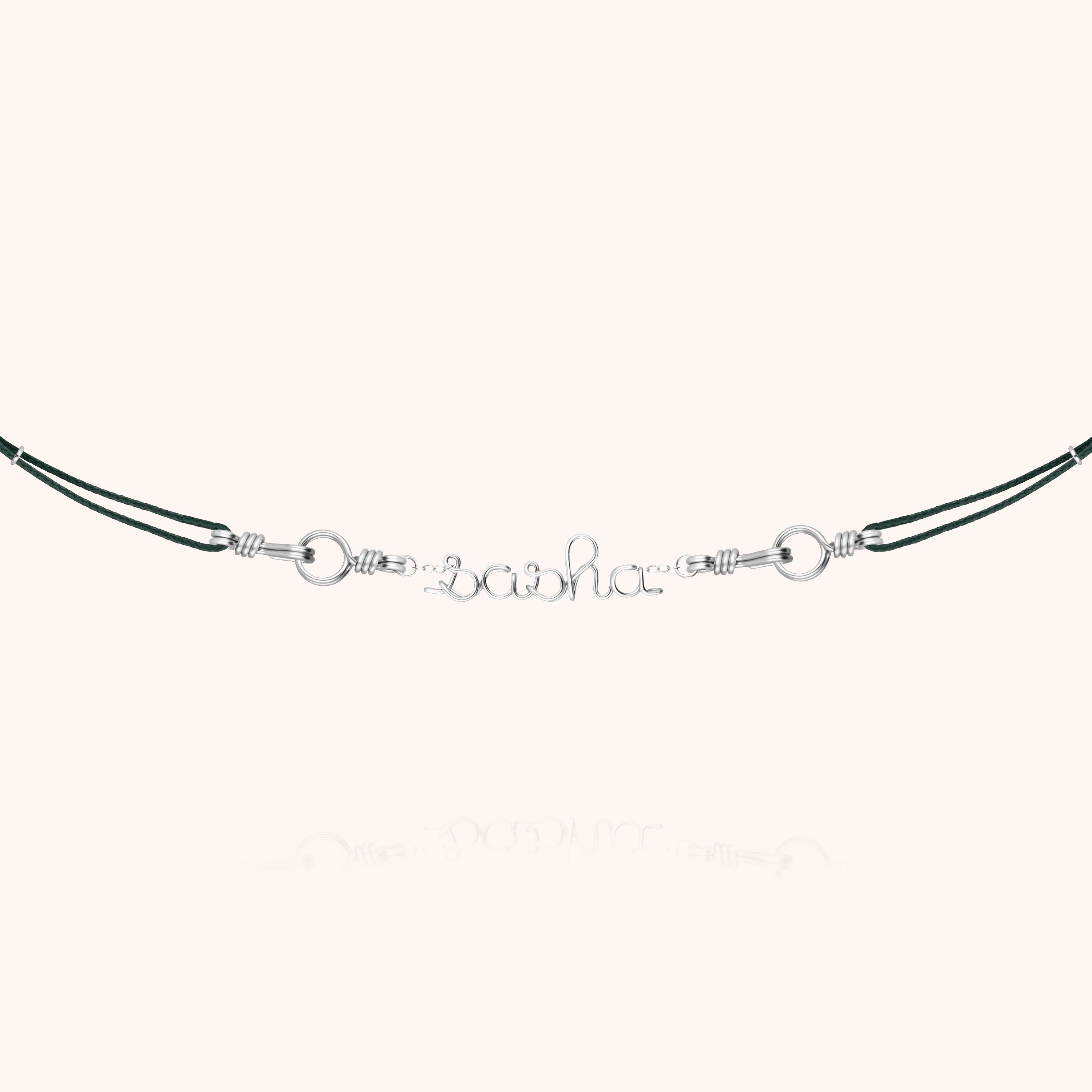 Collier Cordon Attache moi Personnalisé en argent sterling 925 — expédition sécurisée Paris