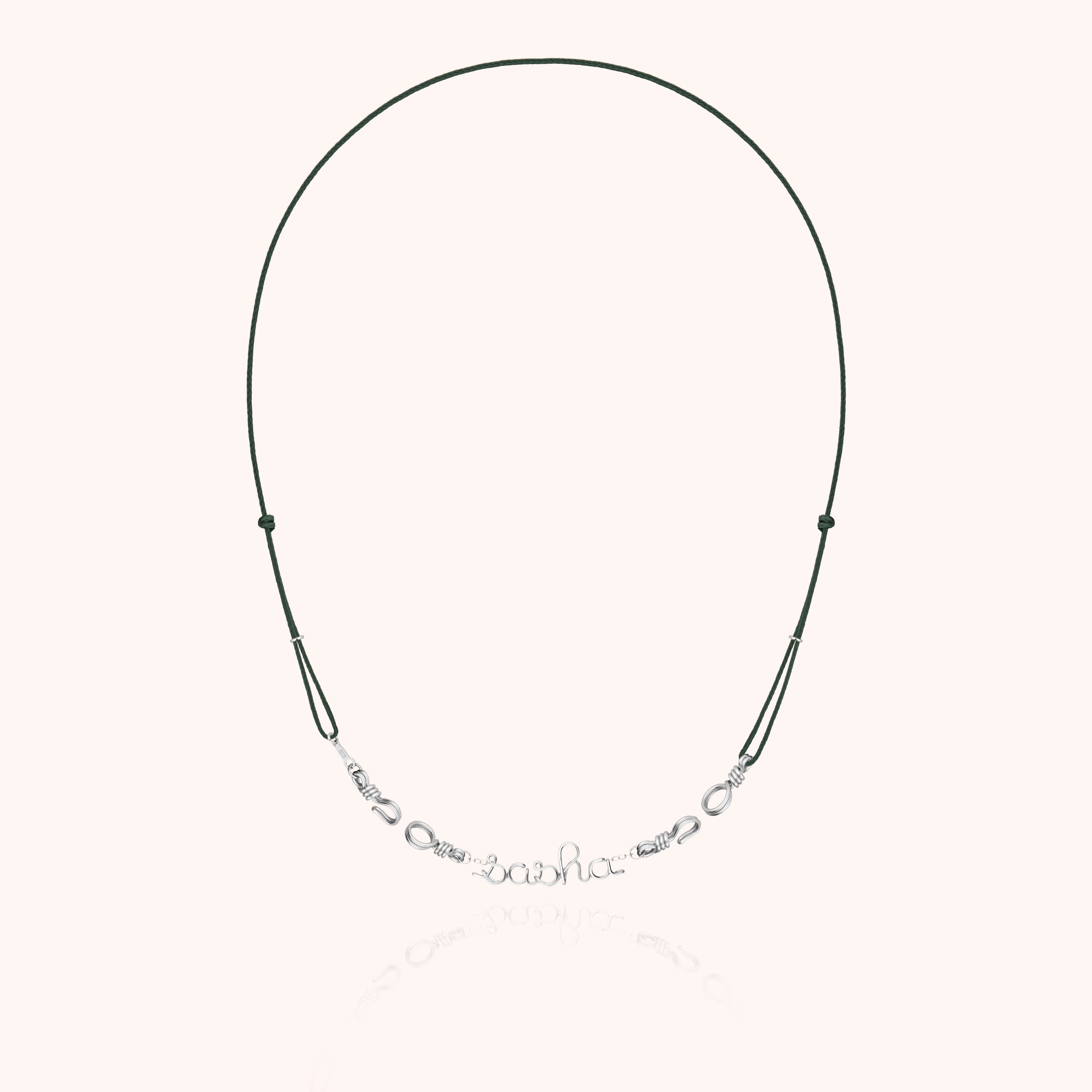 Collier Cordon Attache moi Personnalisé - argent