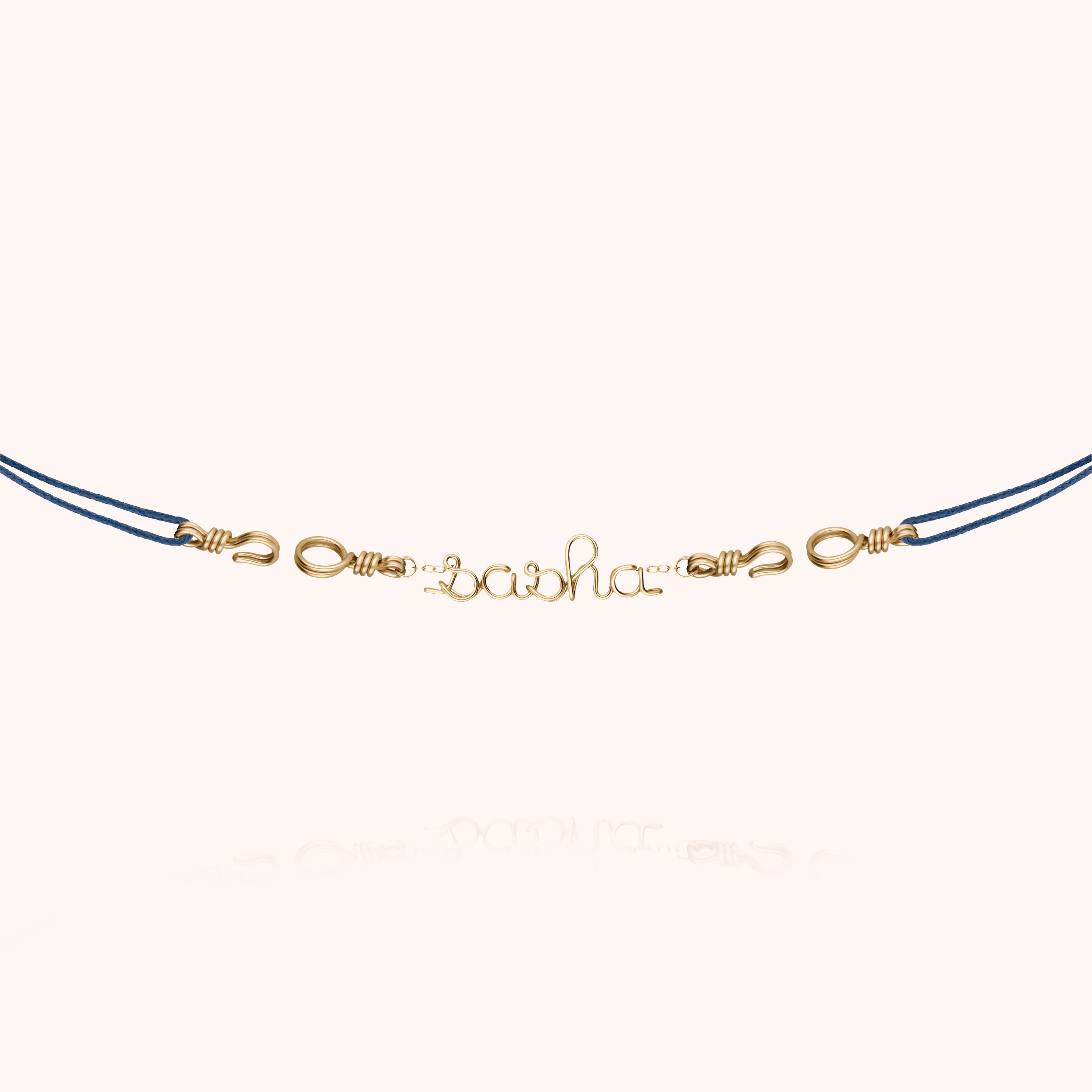Attache moi Personalized Cord Necklace - 14k yellow gold filled