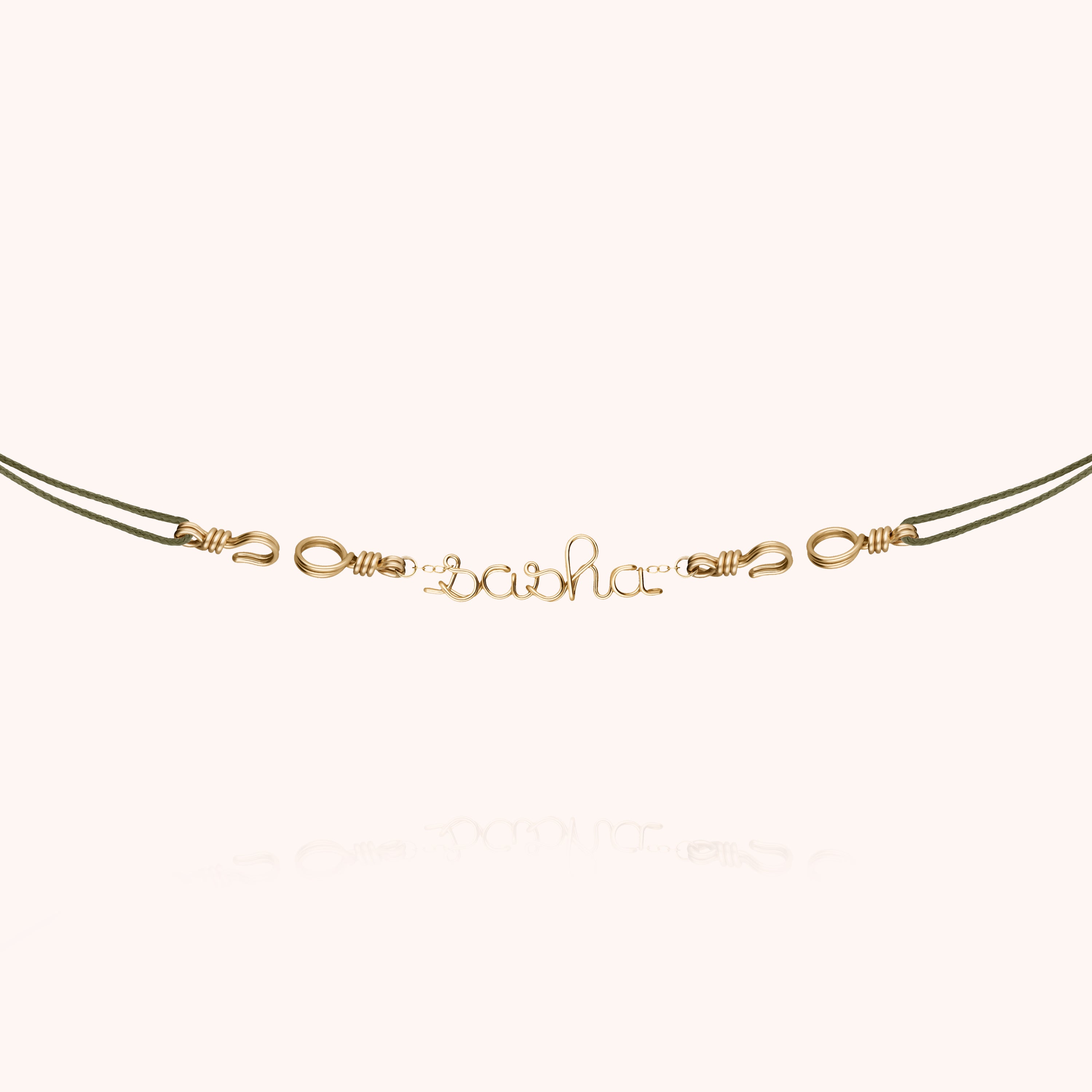 Collier Cordon Attache moi Personnalisé en or jaune laminé — expédition sécurisée Paris