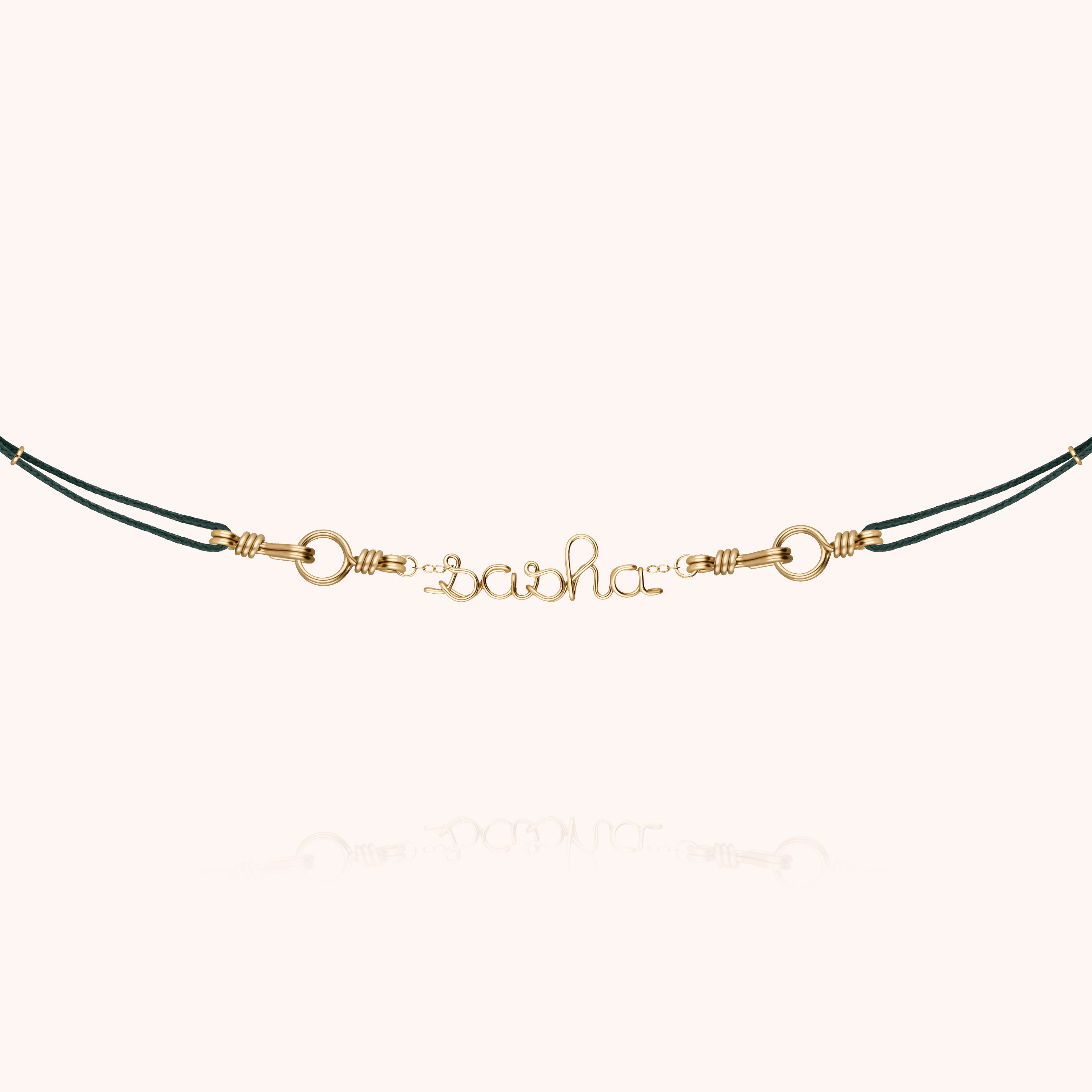 Attache moi Personalized Cord Necklace - 14k yellow gold filled