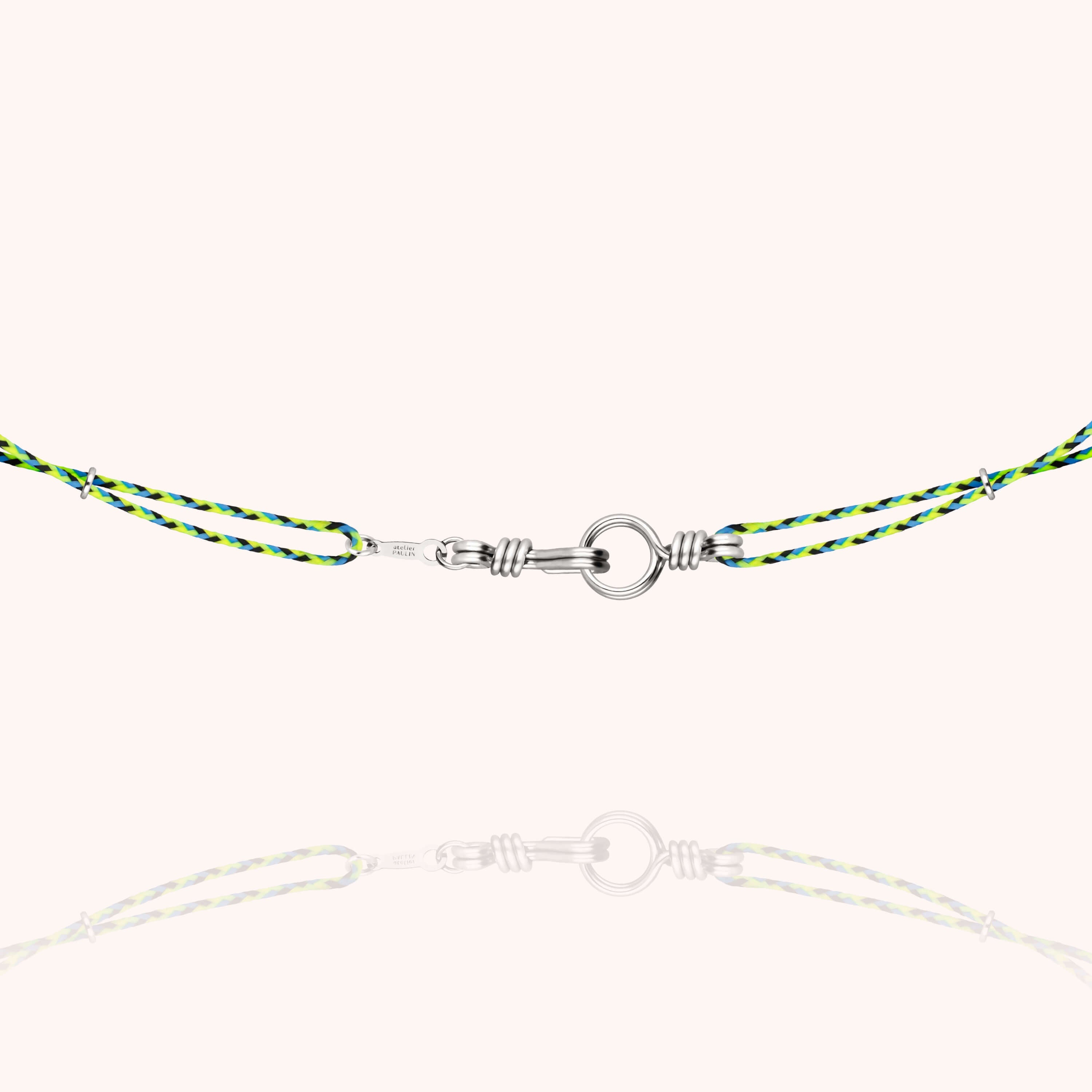 Collier Cordon Slim Knot Attache moi en argent sterling 925 — collier personnalisable Atelier Paulin