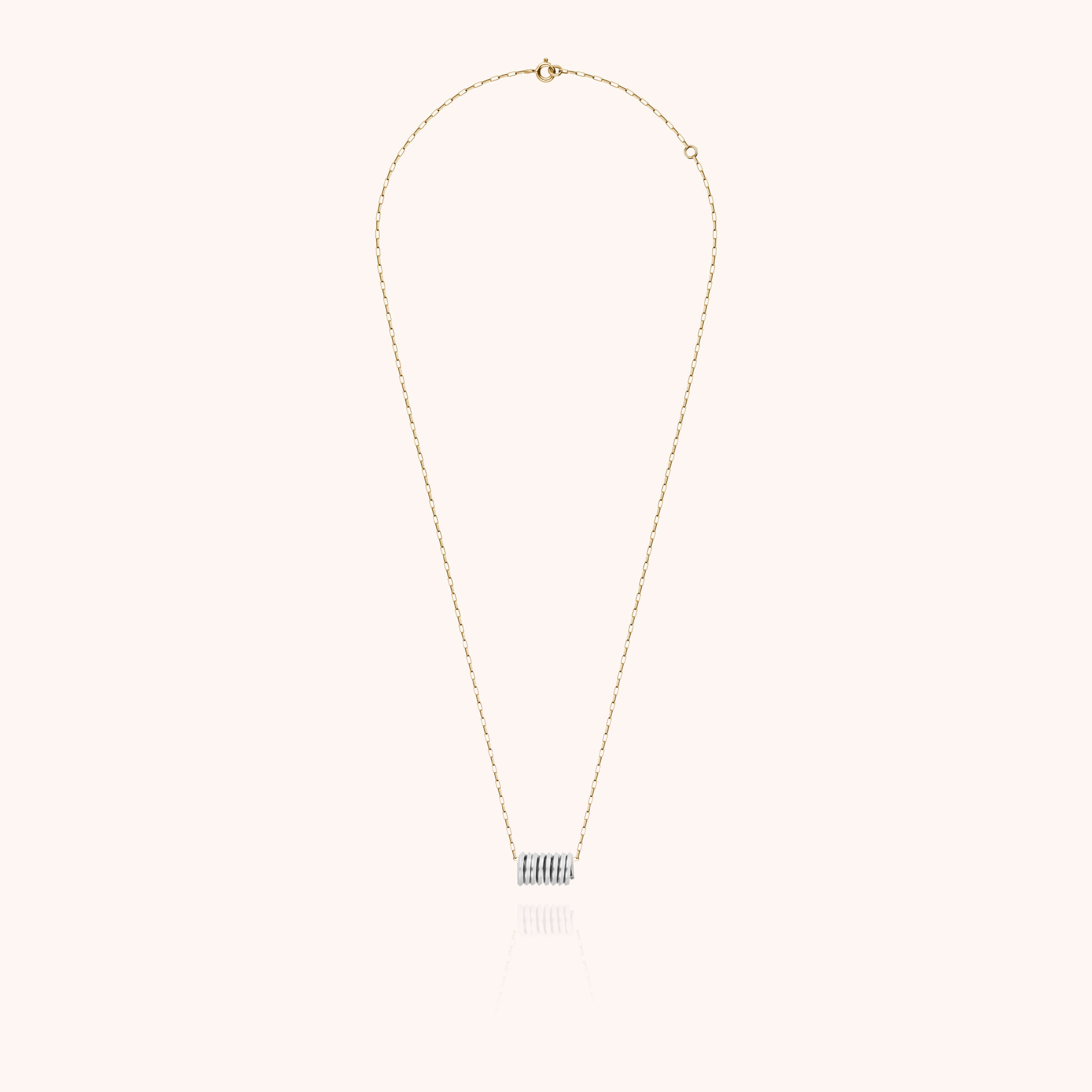 or jaune laminé et argent sterling