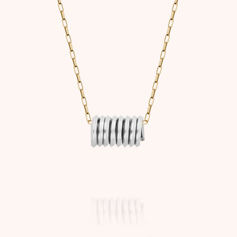 14k yellow gold filled and silver