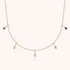 14k yellow gold filled - rainbow sapphire 1