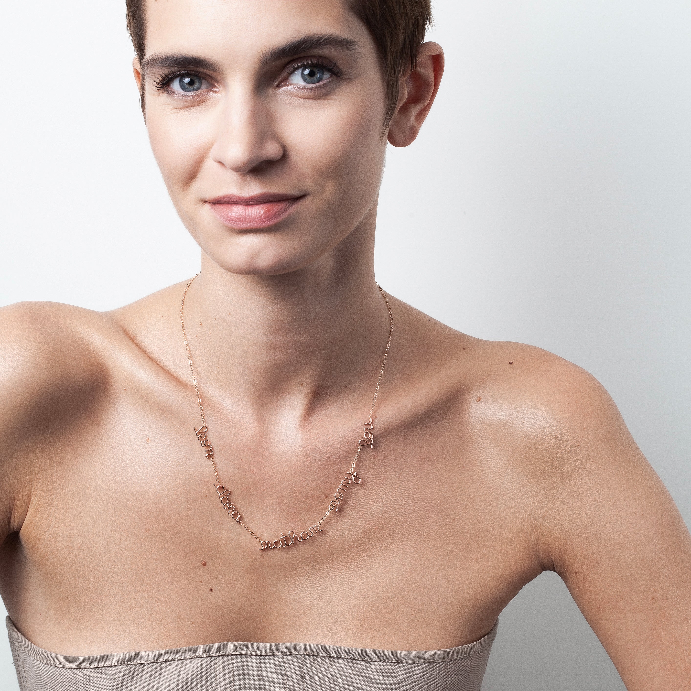 Collier Mantra Original Personnalisé en or rose 18K — garantie à vie Atelier Paulin