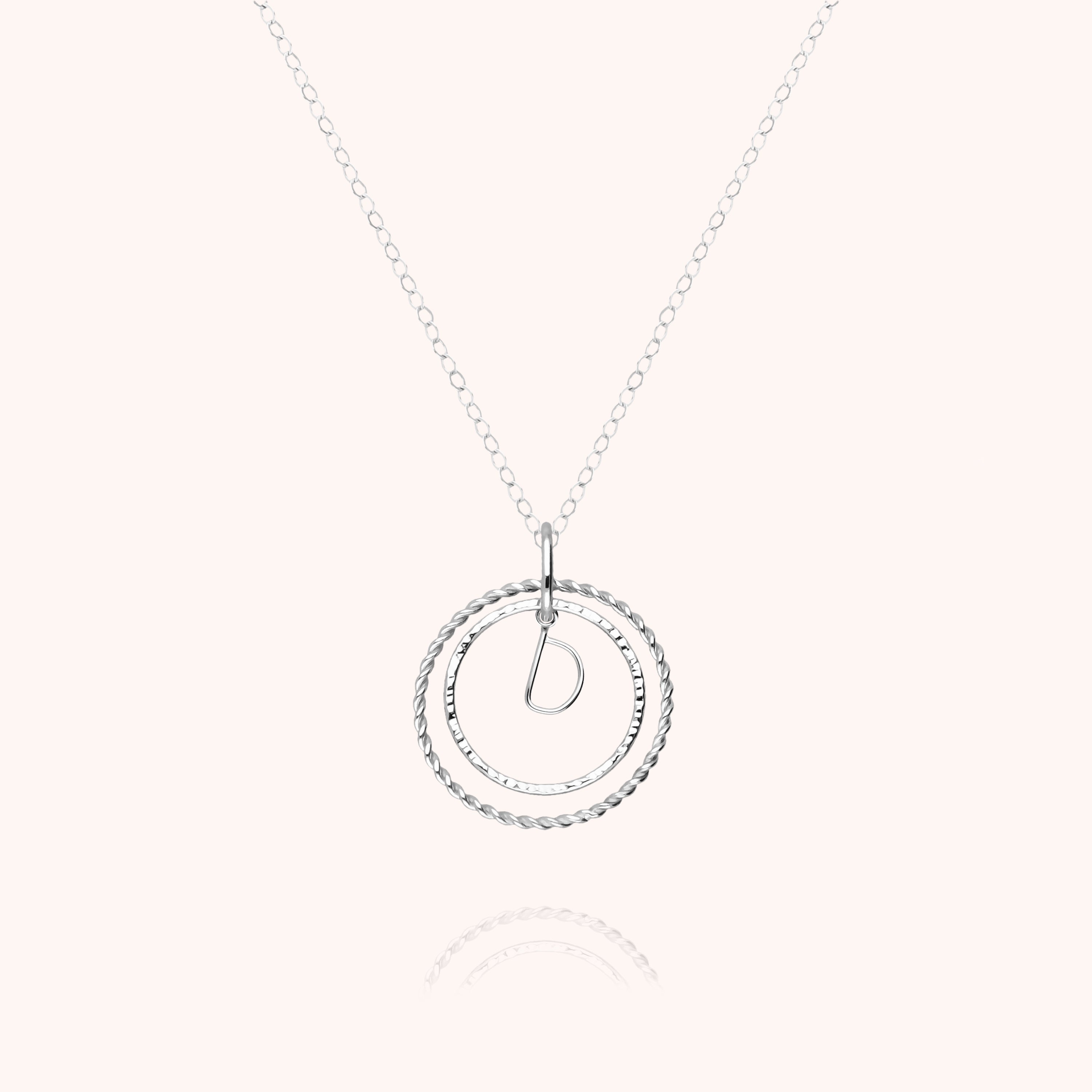 Collier Médaille Initiale en or blanc 18K — garantie à vie Atelier Paulin
