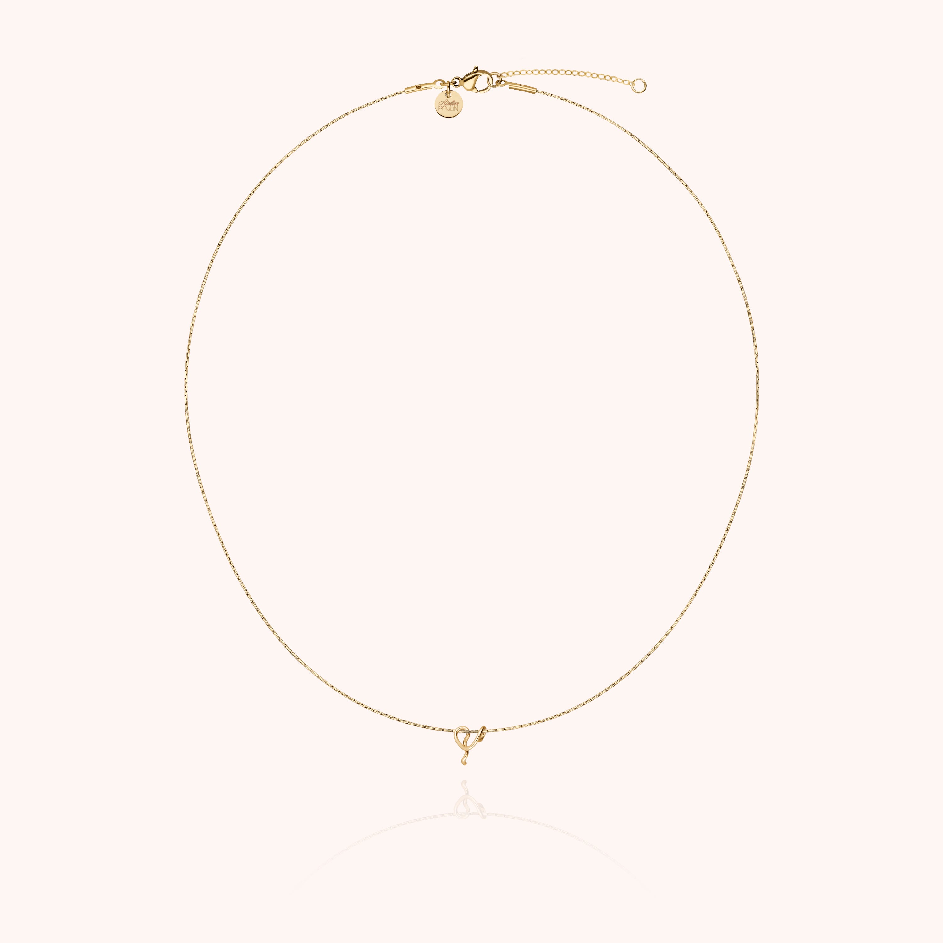 Collier Original Initiale en or jaune laminé — collier personnalisable Atelier Paulin