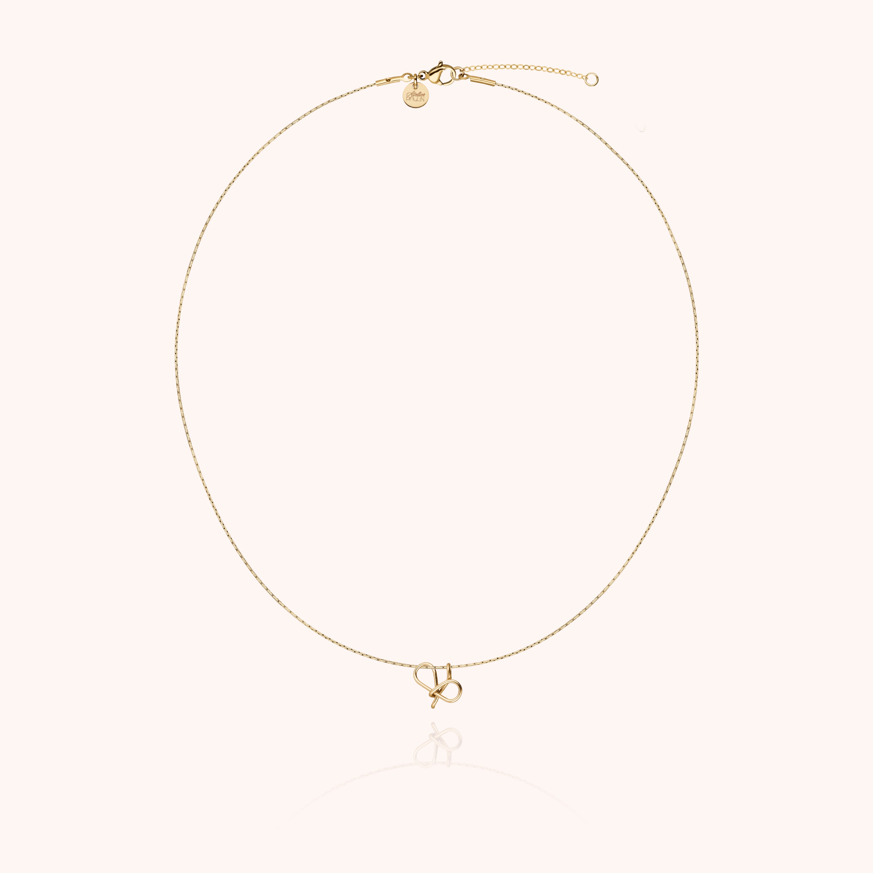 Collier Original Initiale - or jaune laminé