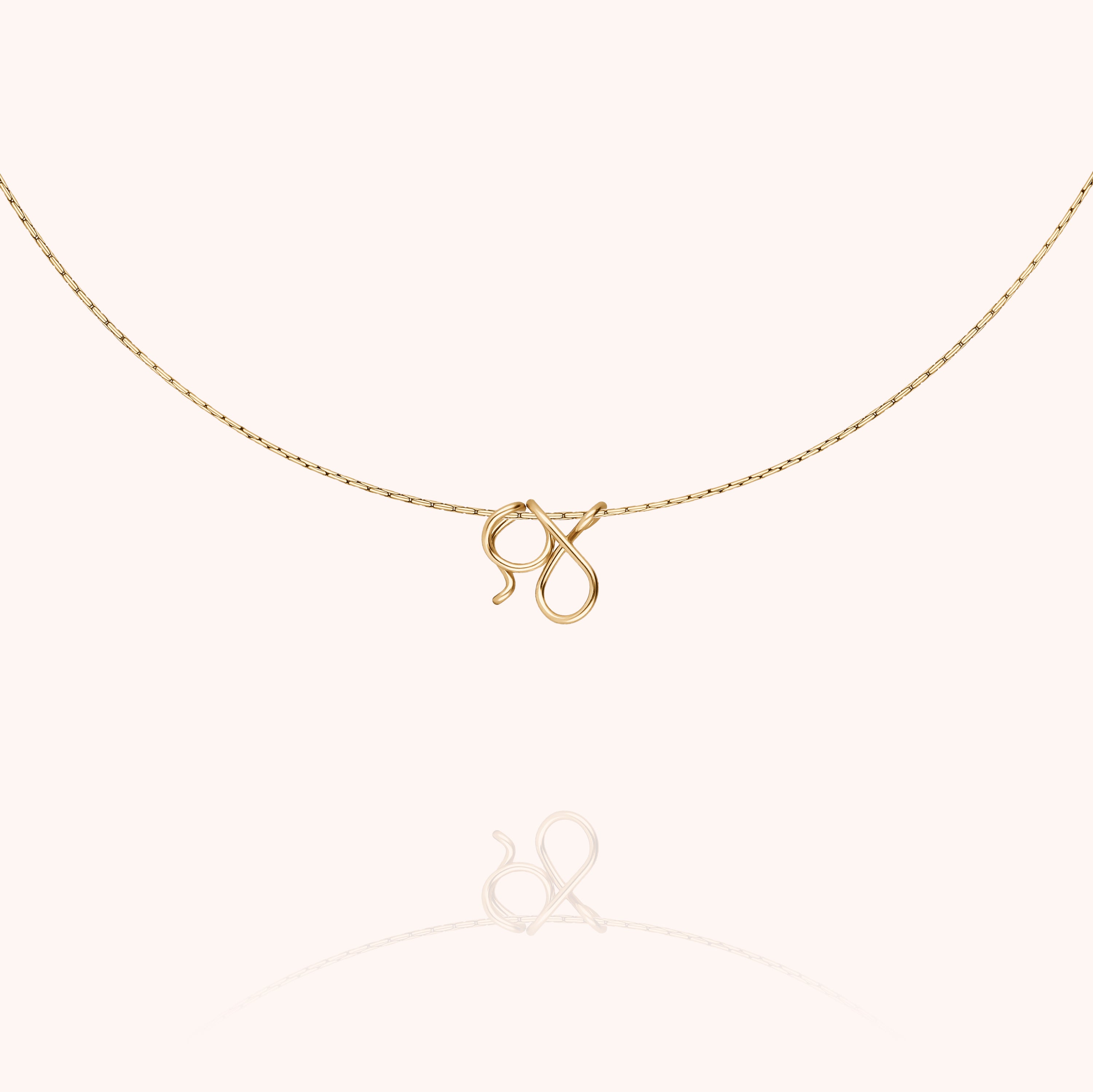 Collier Original Initiale - or jaune laminé