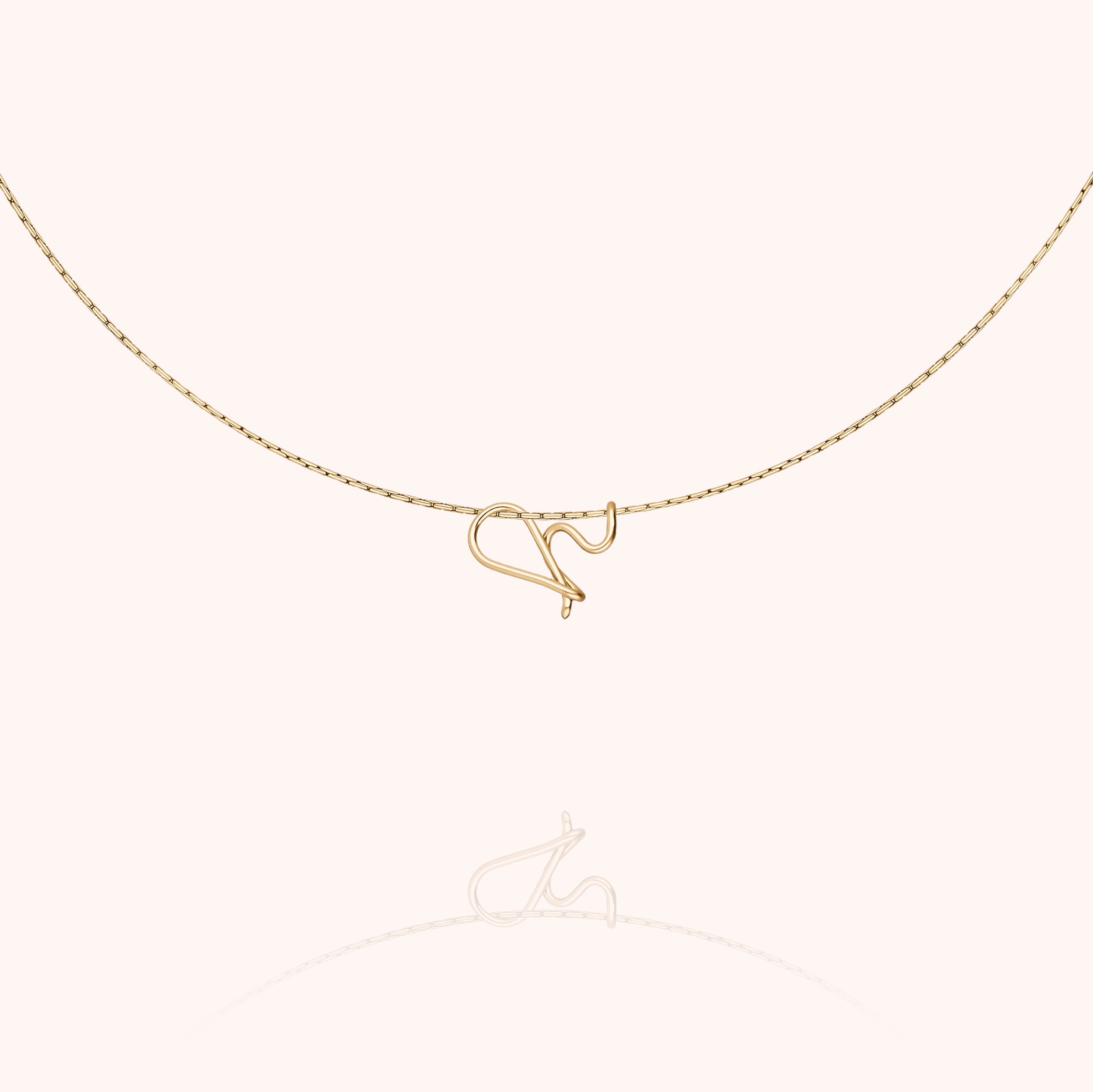 Collier Original Initiale en or jaune laminé — collier personnalisable Atelier Paulin