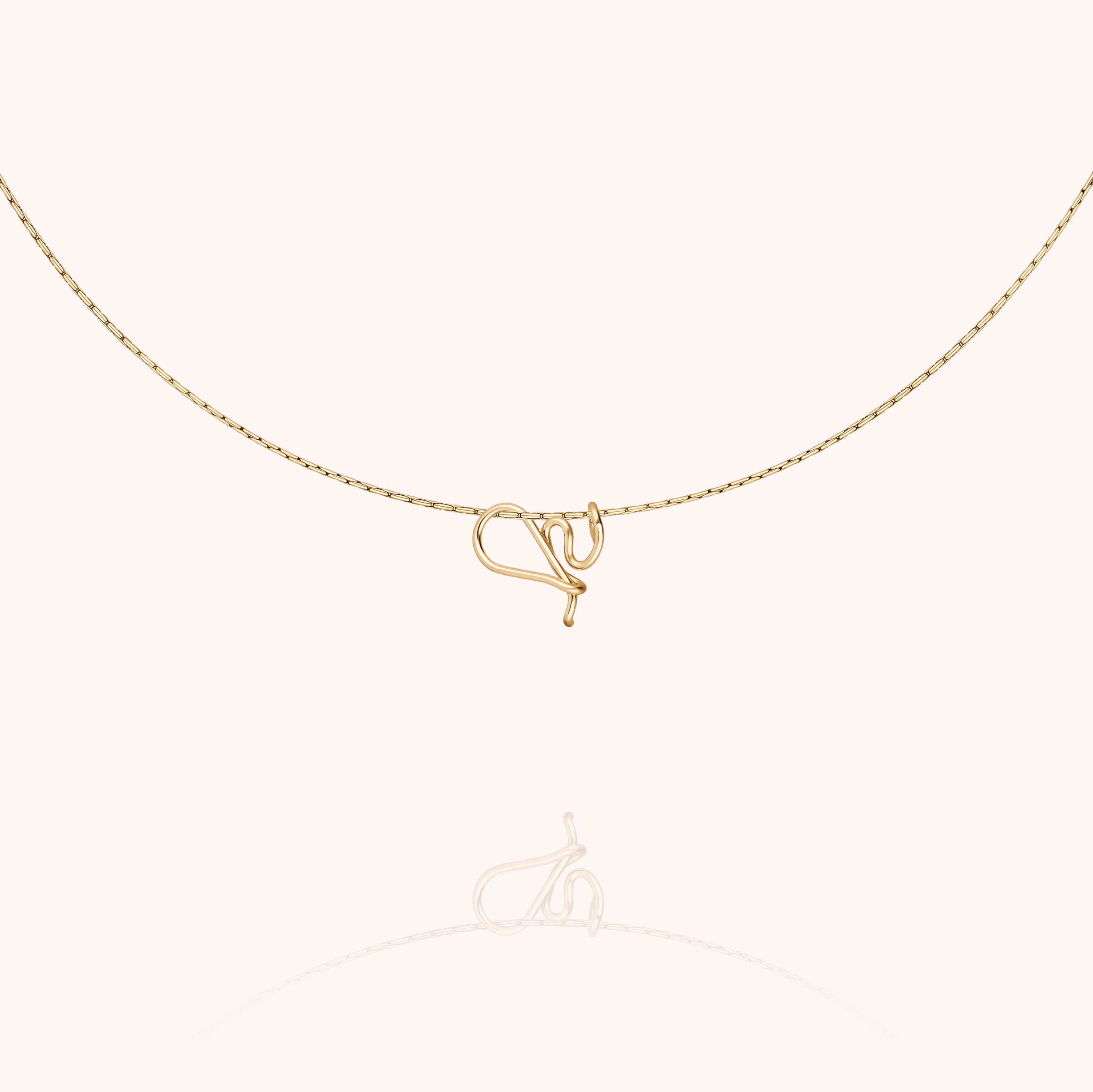 Collier Original Initiale - or jaune laminé