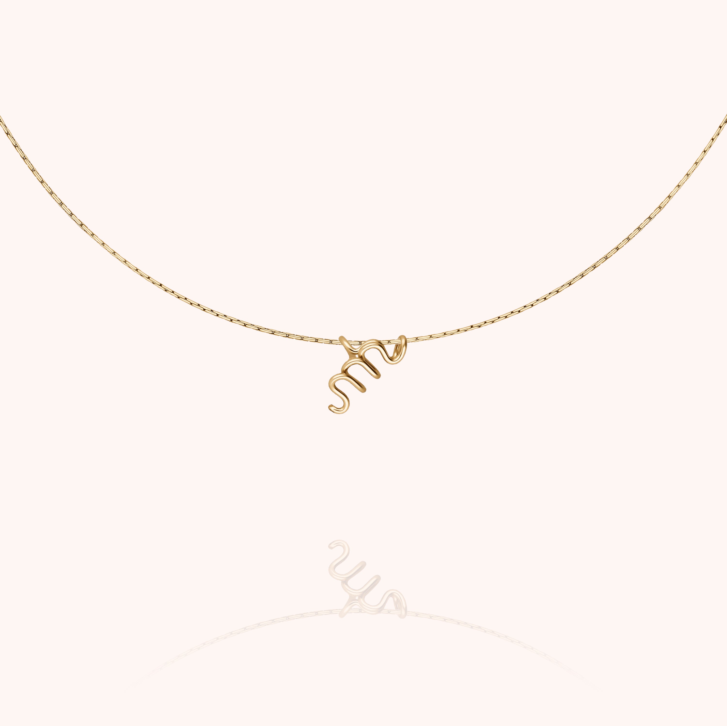 Collier Original Initiale en or jaune laminé — collier personnalisable Atelier Paulin