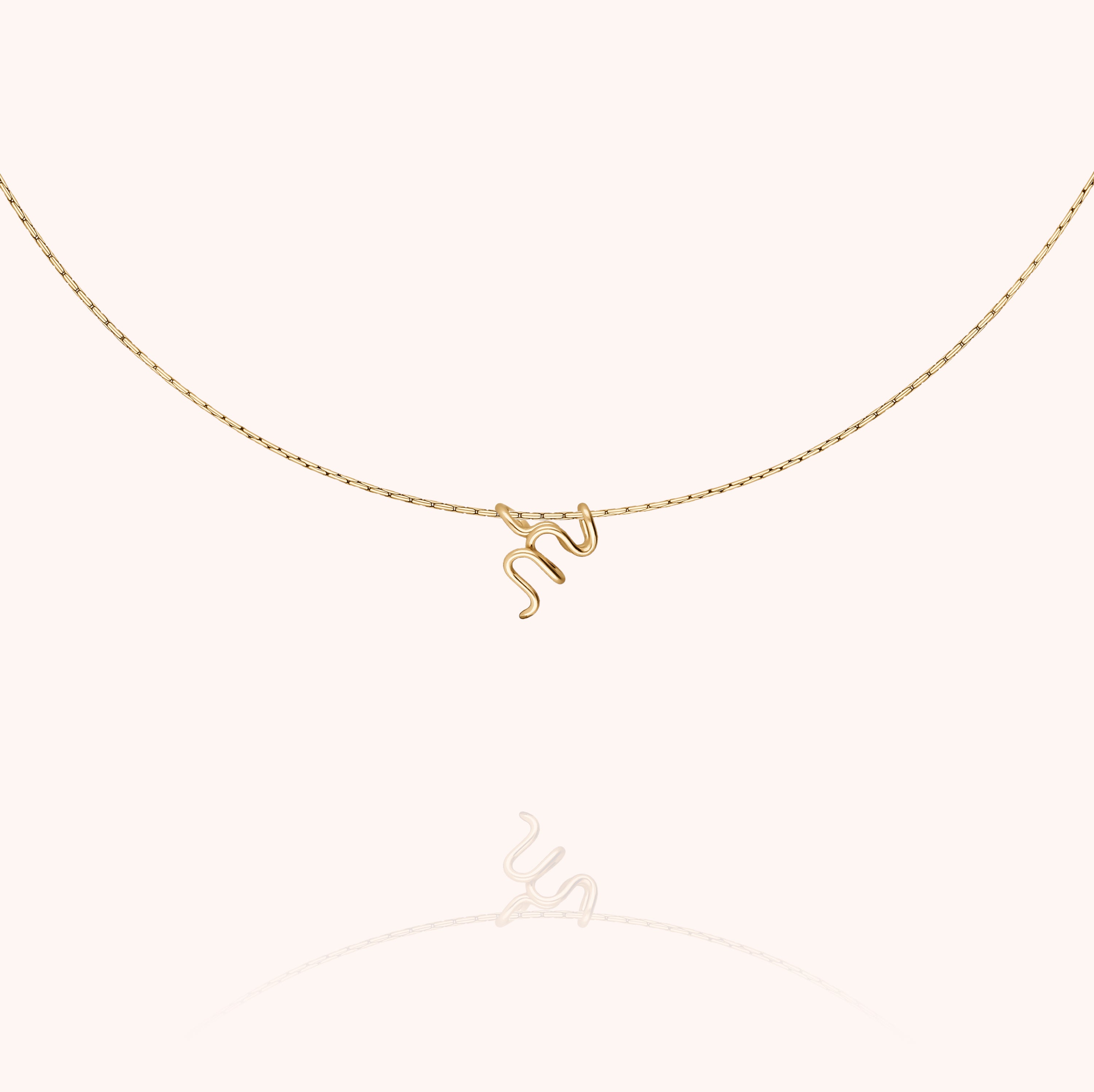 Collier Original Initiale - or jaune laminé