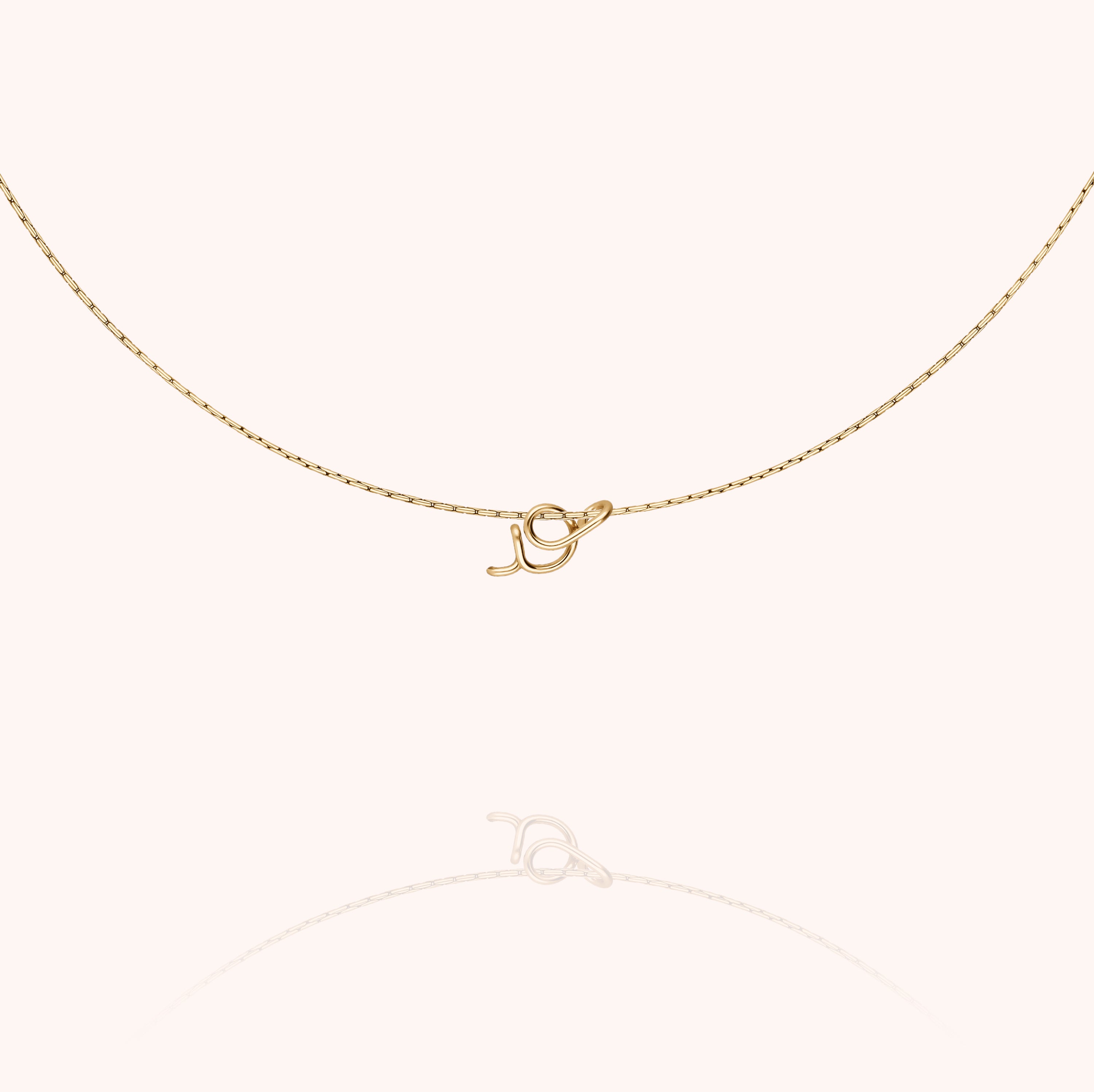 Collier Original Initiale - or jaune laminé