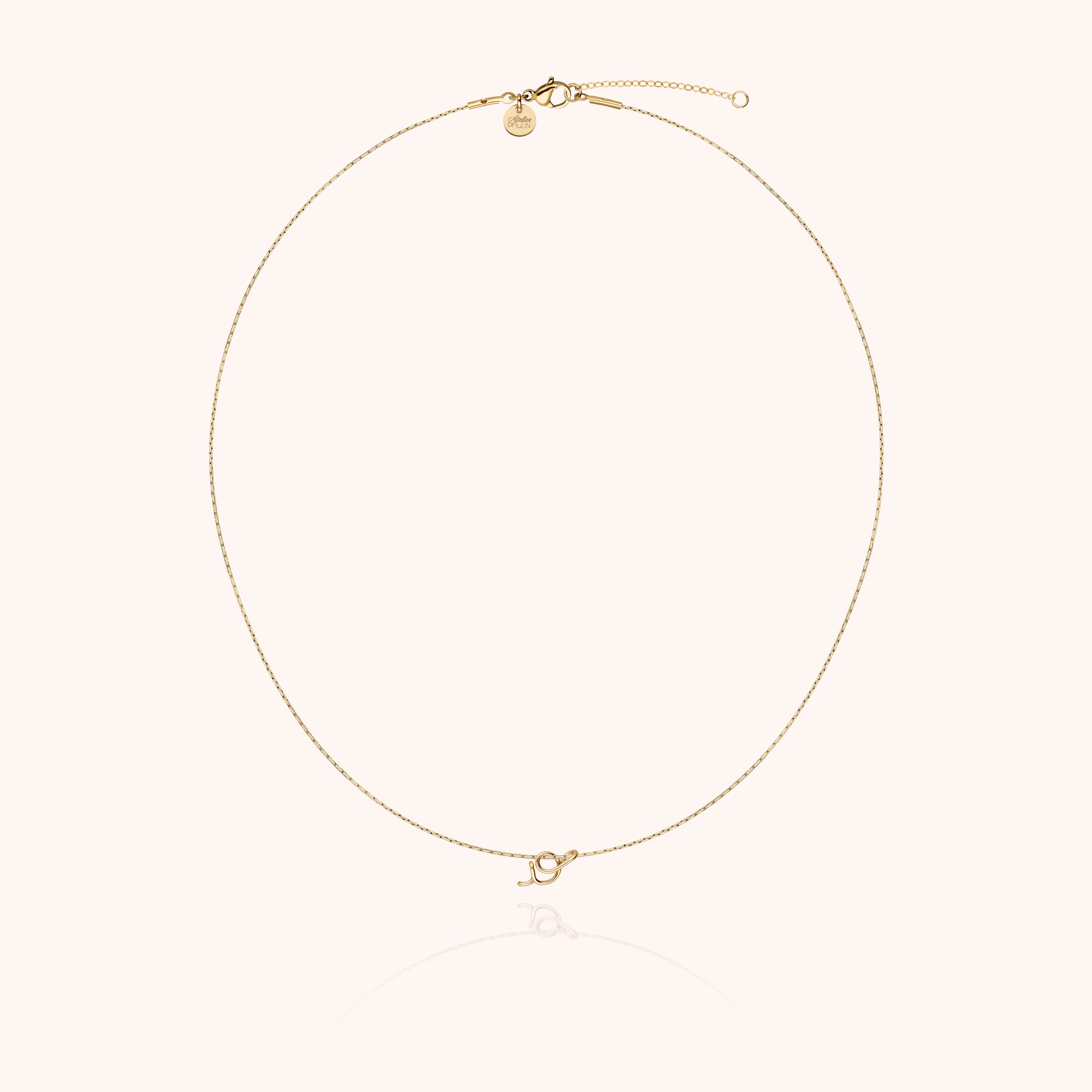 Collier Original Initiale en or jaune laminé — collier personnalisable Atelier Paulin