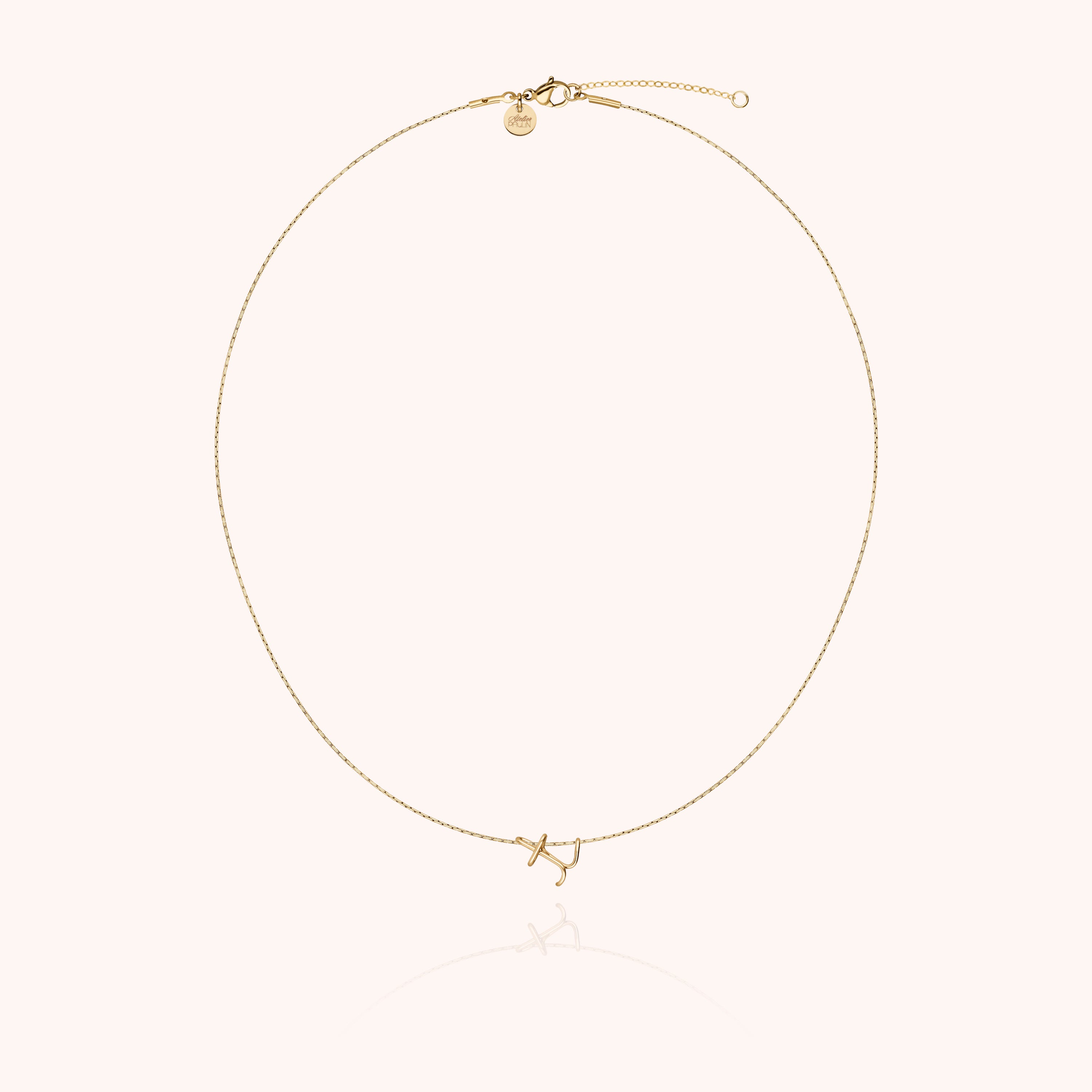 Collier Original Initiale en or jaune laminé — collier personnalisable Atelier Paulin