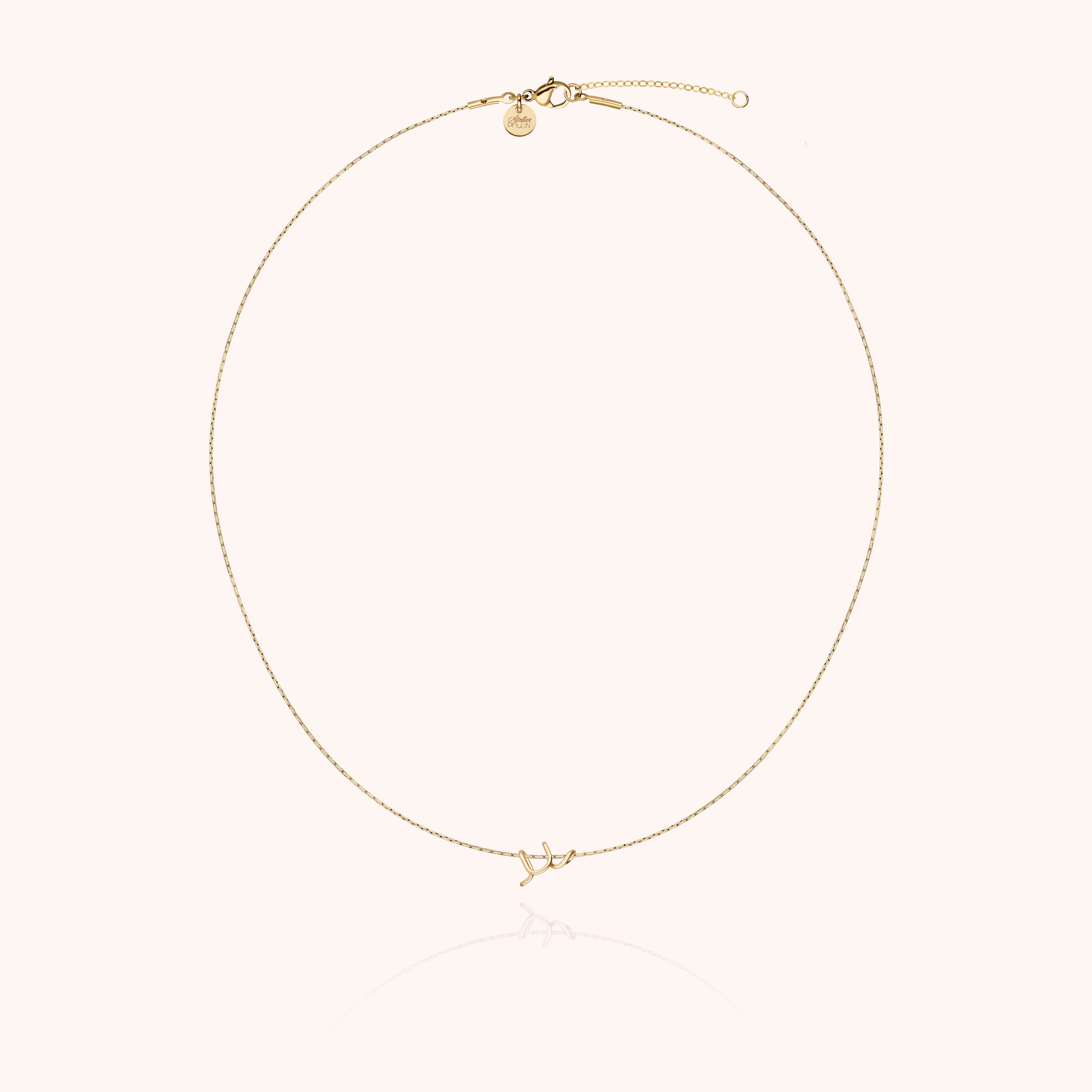 Collier Original Initiale en or jaune laminé — expédition sécurisée Paris