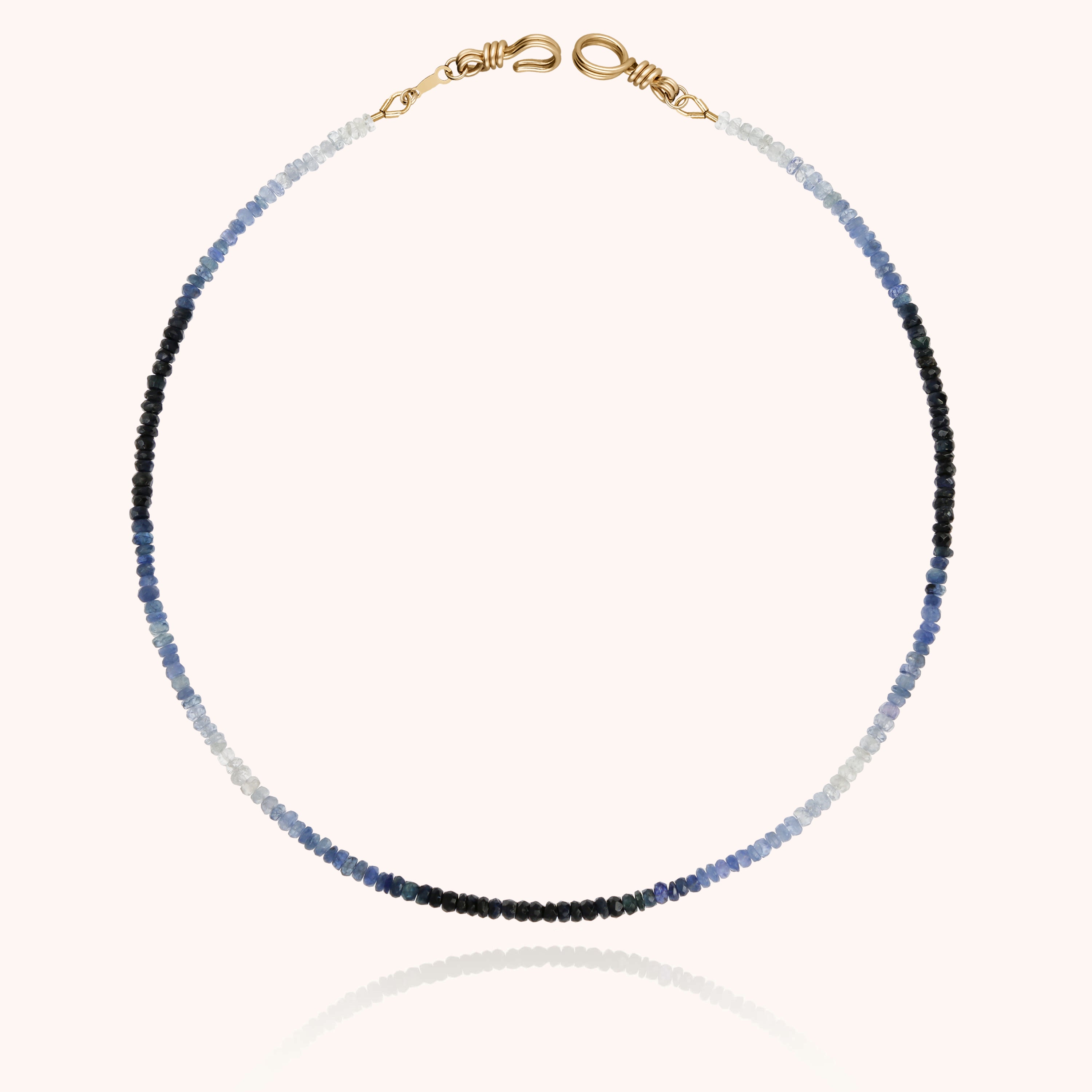 or jaune laminé - saphir bleu