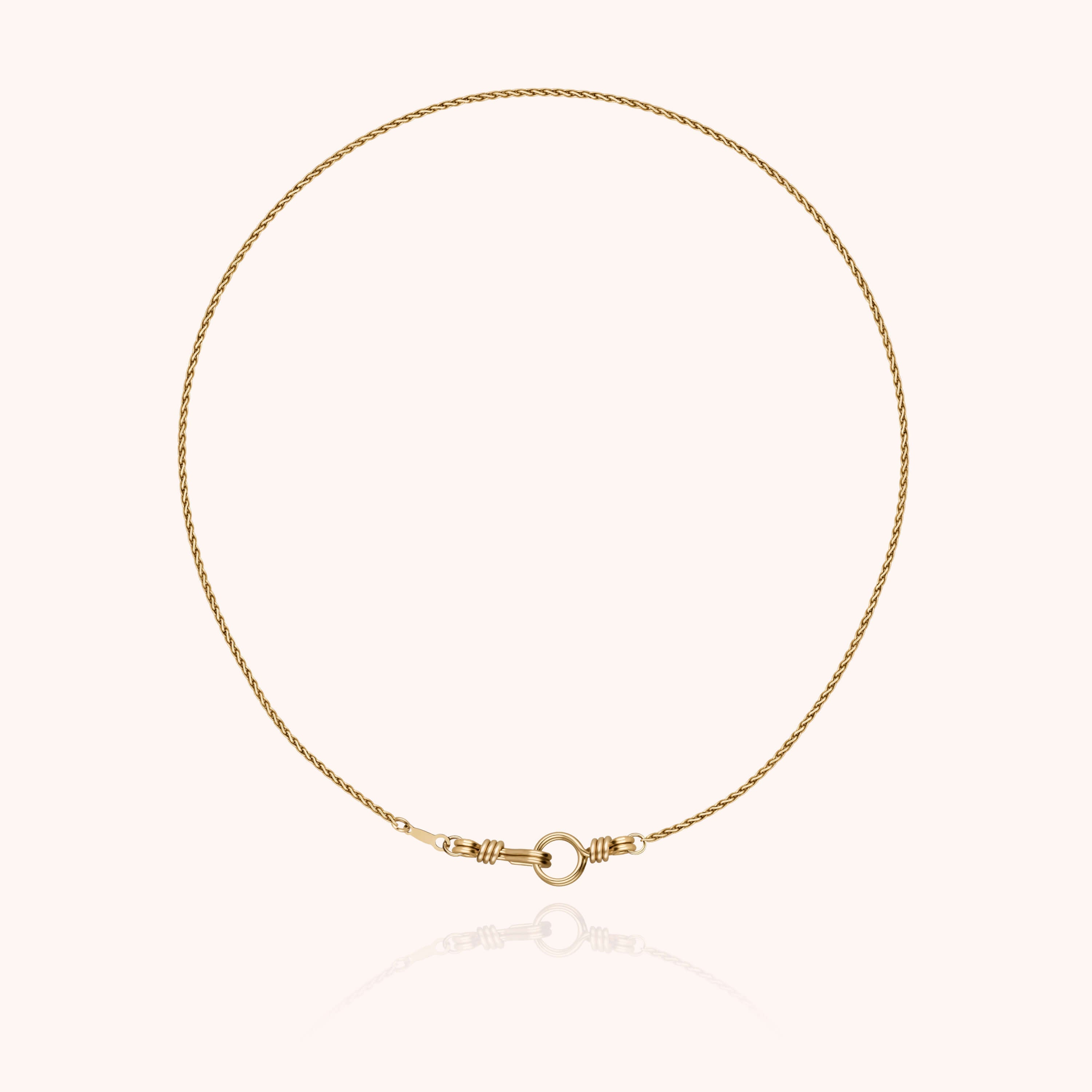 Collier Ras de Cou Rope Attache moi en or jaune laminé — bijou artisanal fait main