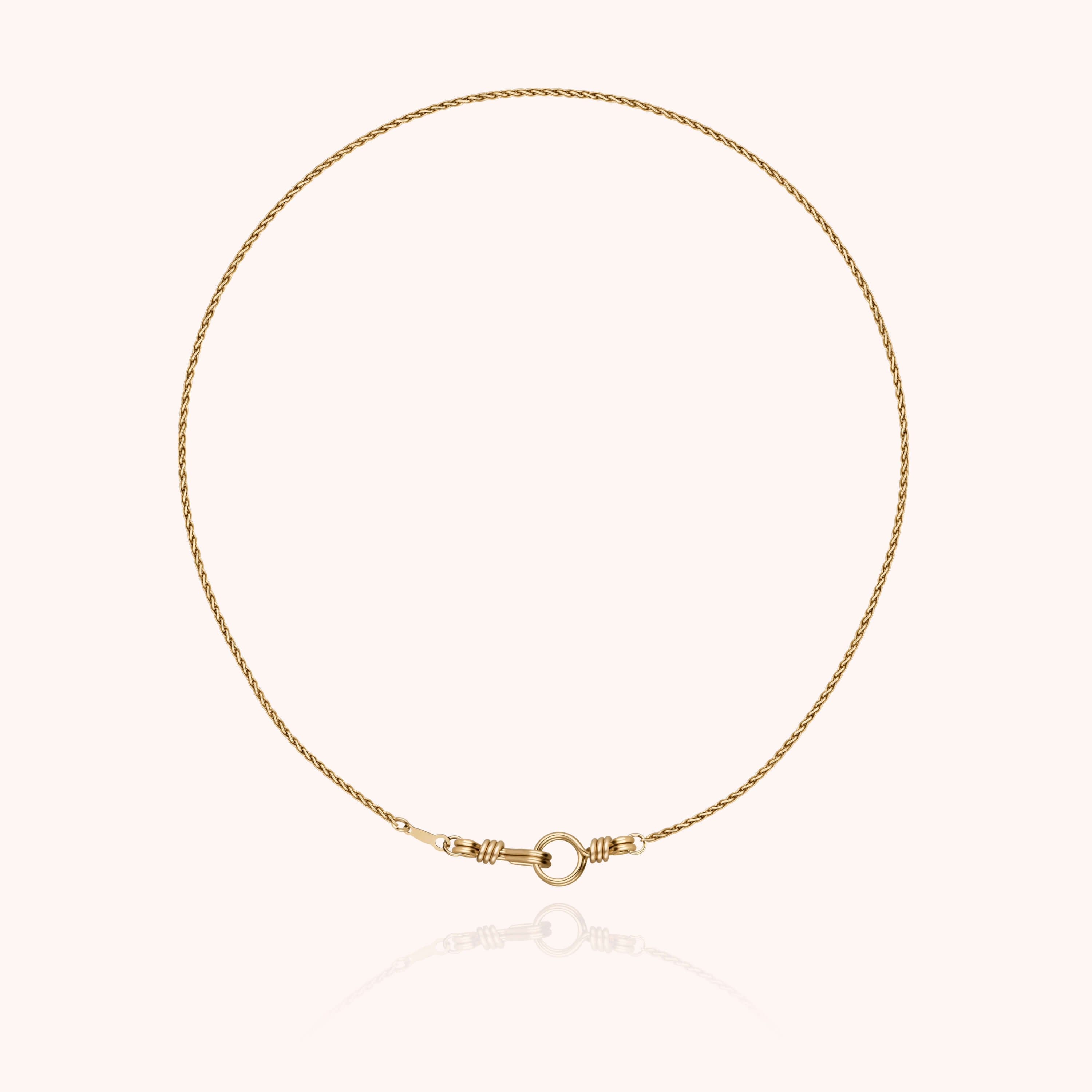 Collier Ras de Cou Rope Attache moi en or jaune laminé — bijou artisanal fait main