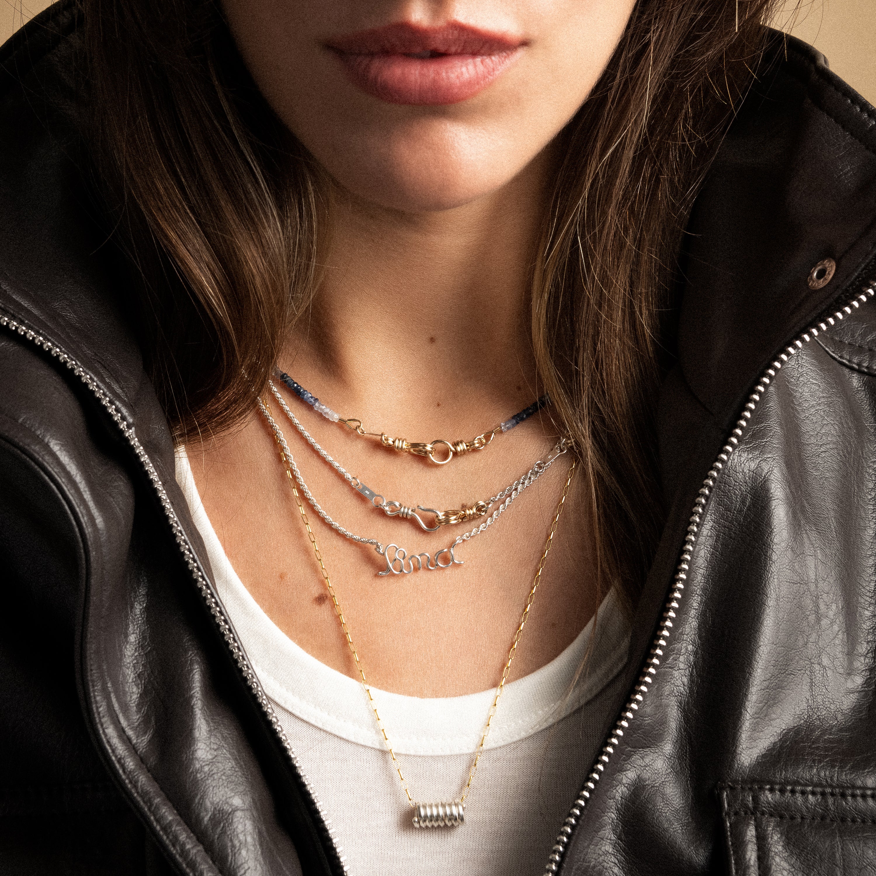 Collier Chaîne Rope Attache moi - argent