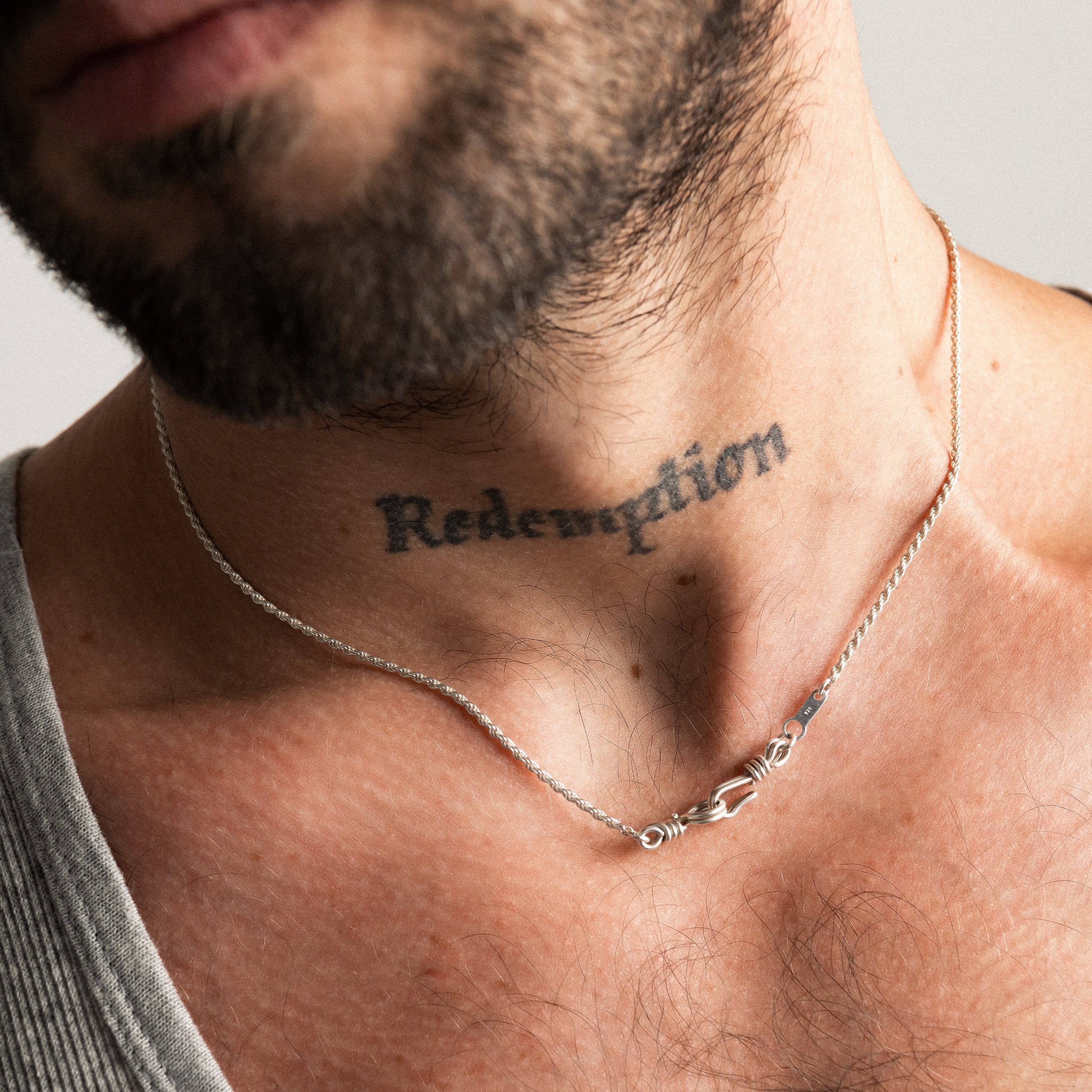 Collier Chaîne Rope Attache moi - argent