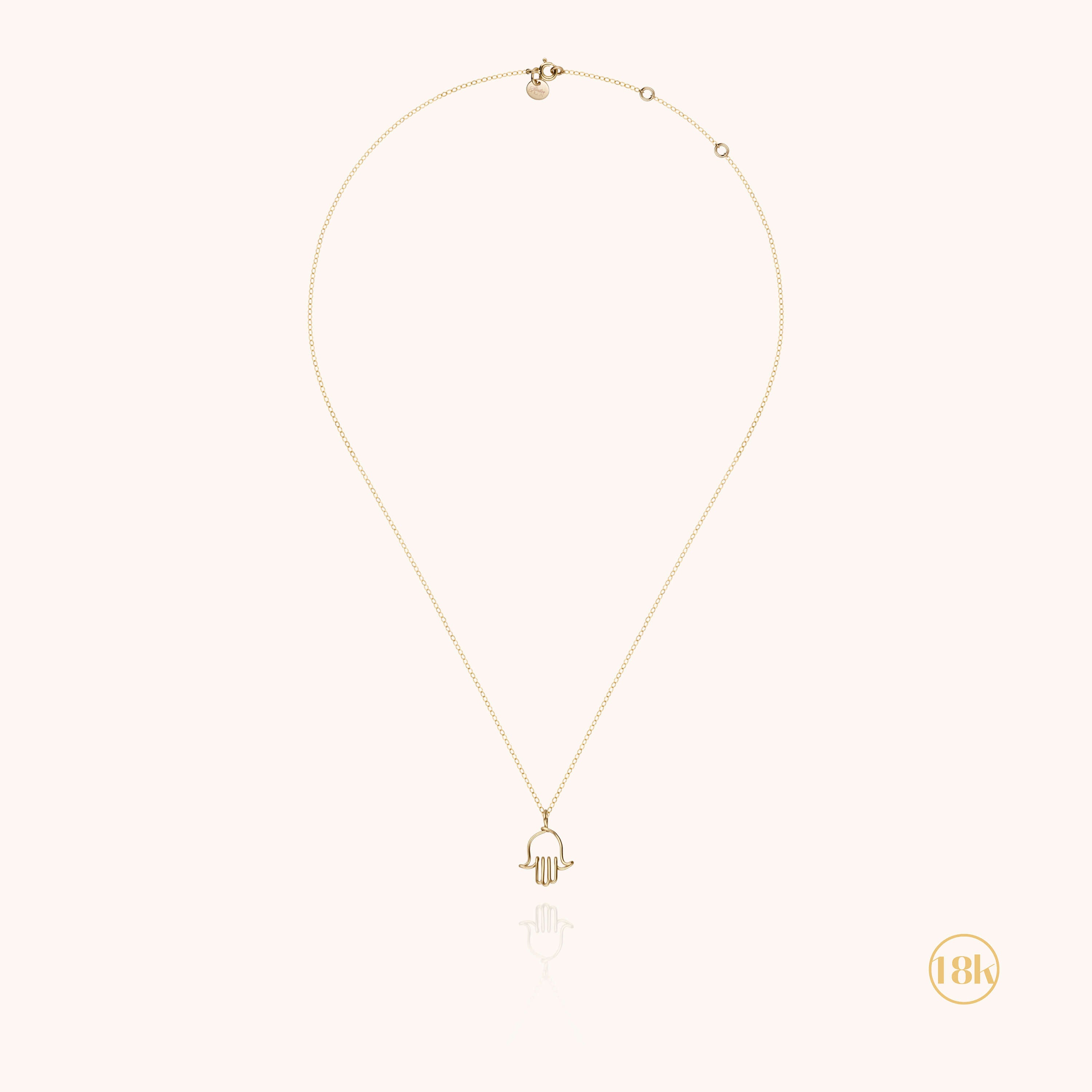 Collier Charms Symbolic Main de Fatma - or jaune 750/1000