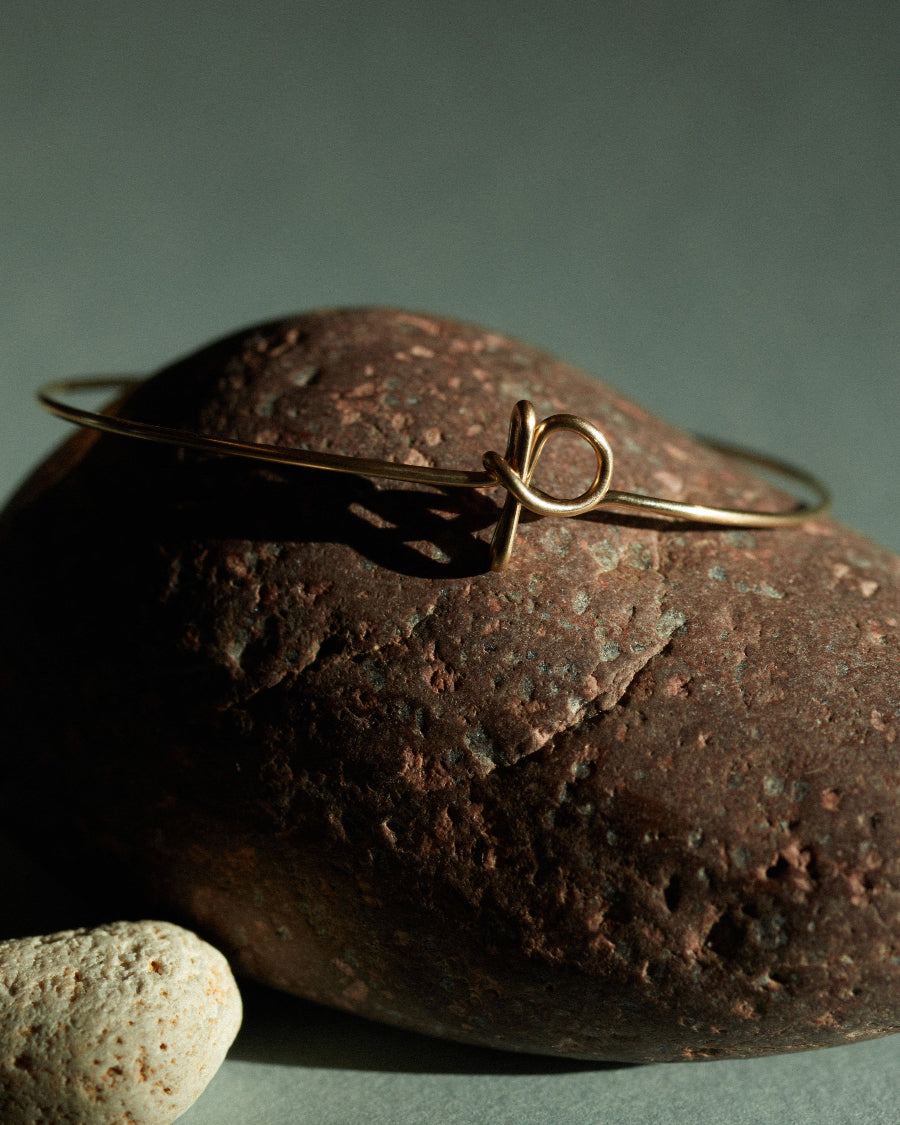 Original Initiale Bangle Bracelet - 14k yellow gold filled