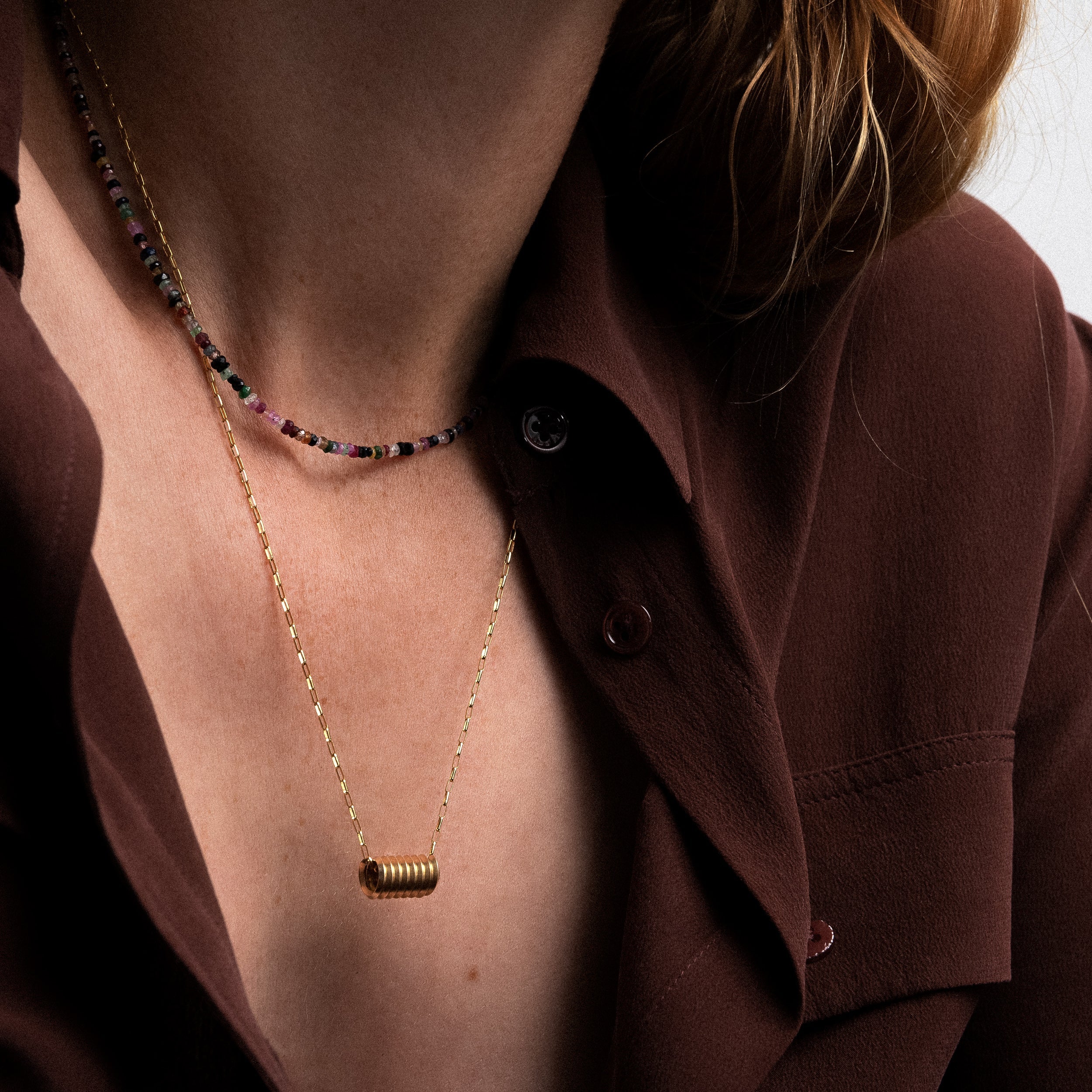 Collier Judd en or jaune laminé — garantie à vie Atelier Paulin