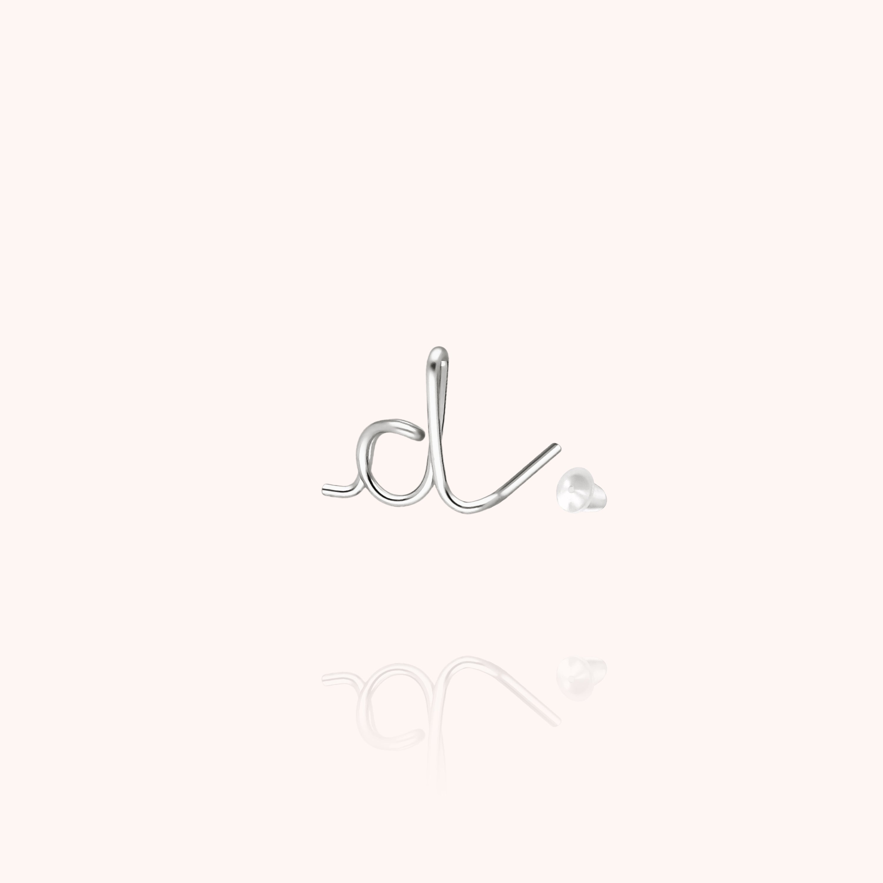 Puce d'Oreille Originale Initiale - argent