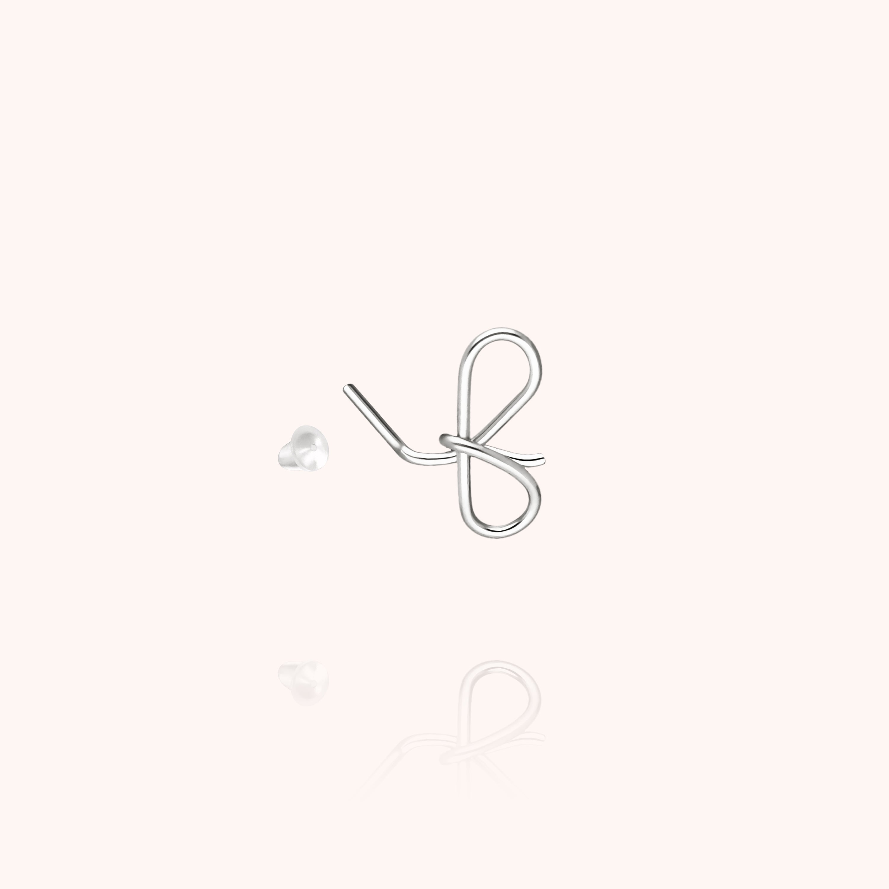 Puce d'Oreille Originale Initiale - argent