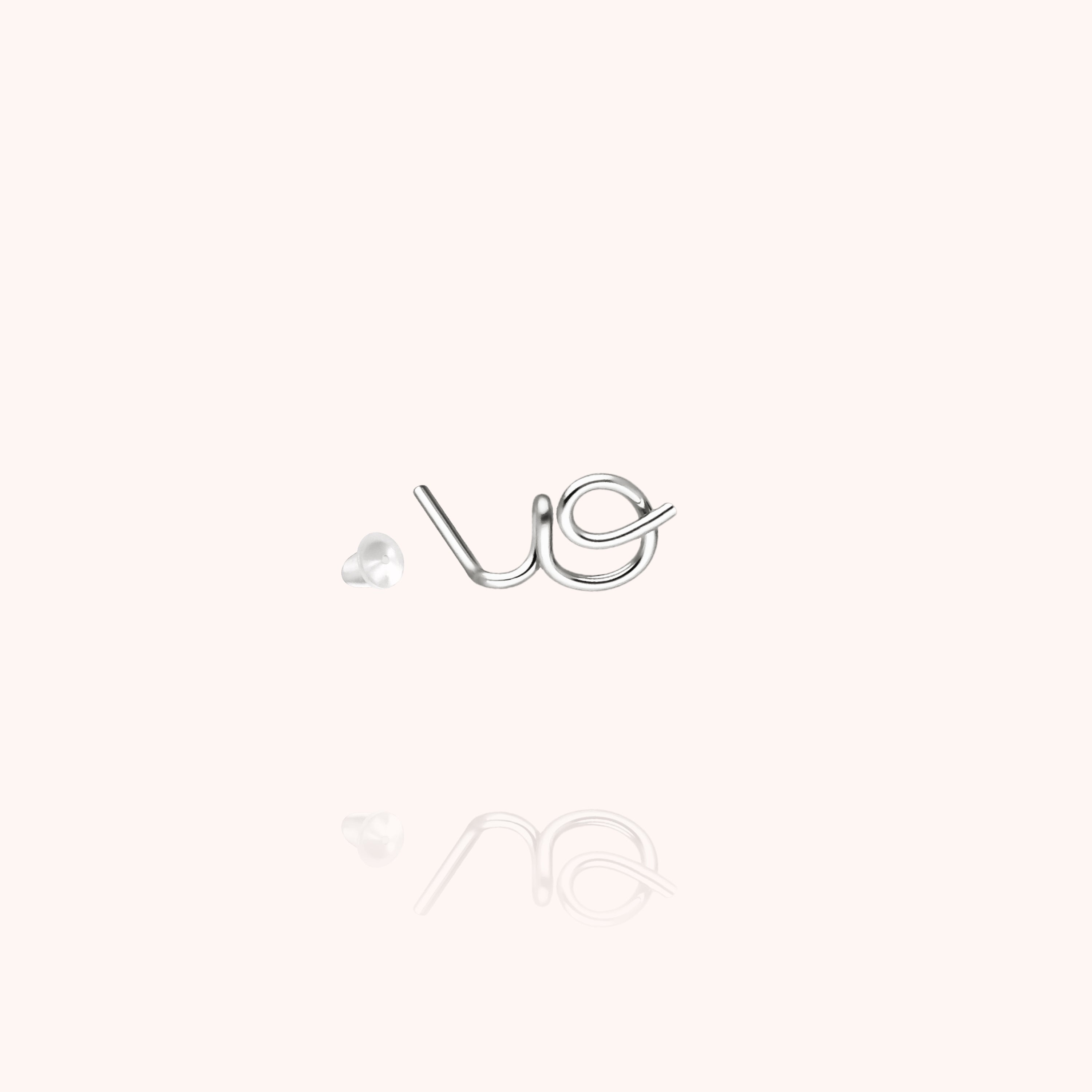 Puce d'Oreille Originale Initiale - argent