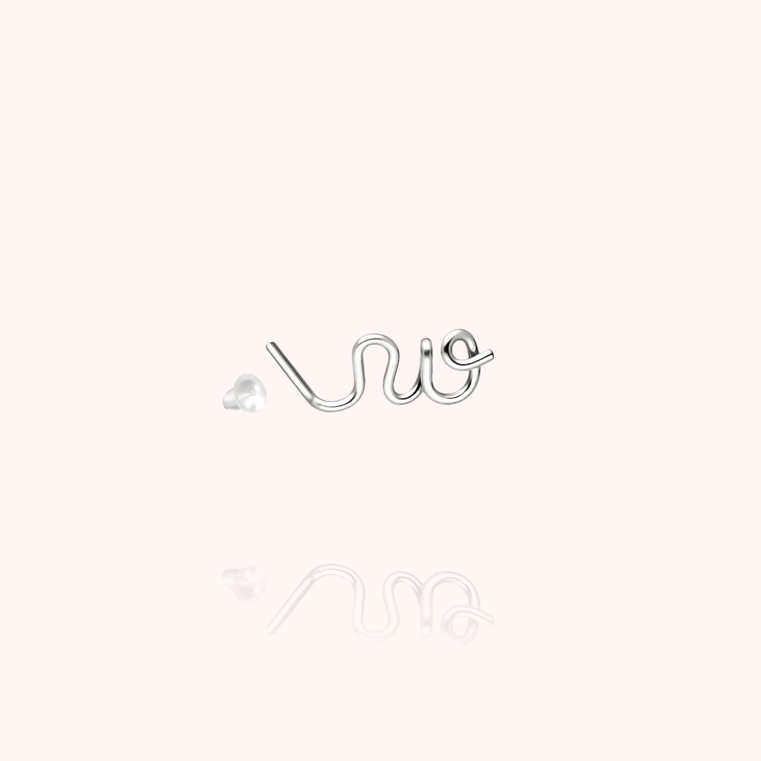 Puce d'Oreille Originale Initiale - argent