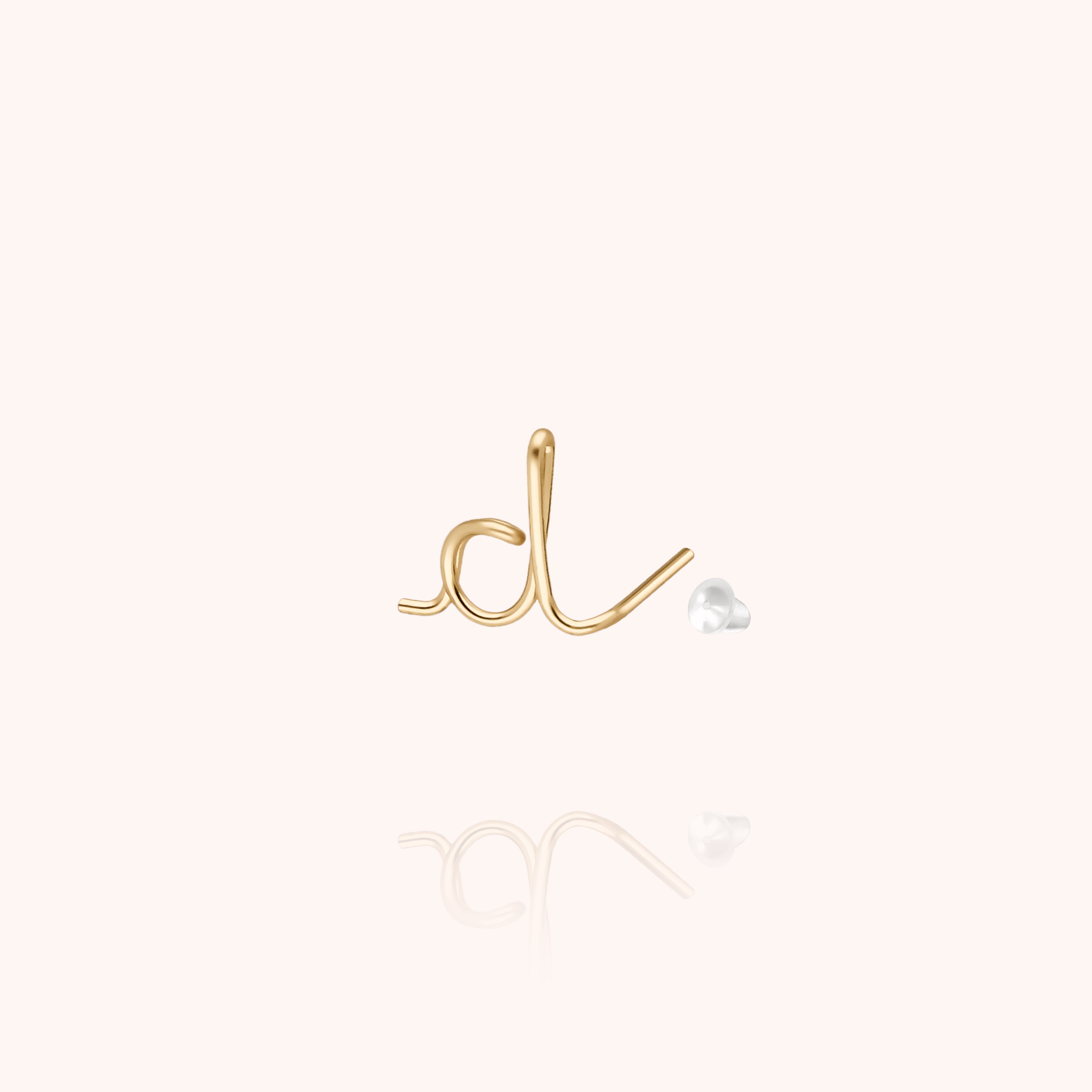 Puce d'Oreille Originale Initiale initiale — idée cadeau bijou personnalisé