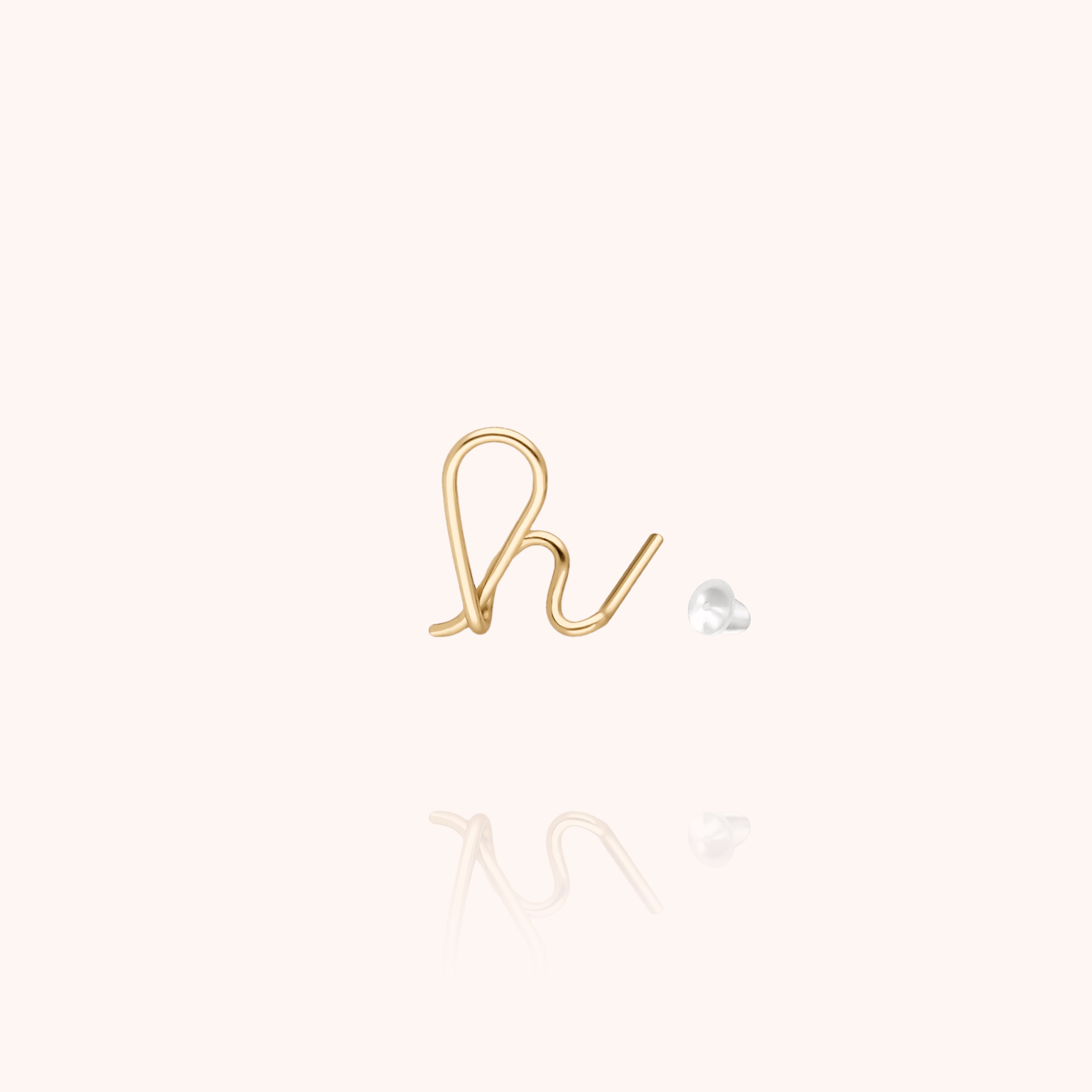 Puce d'Oreille Originale Initiale — cadeau de luxe fait main Paris