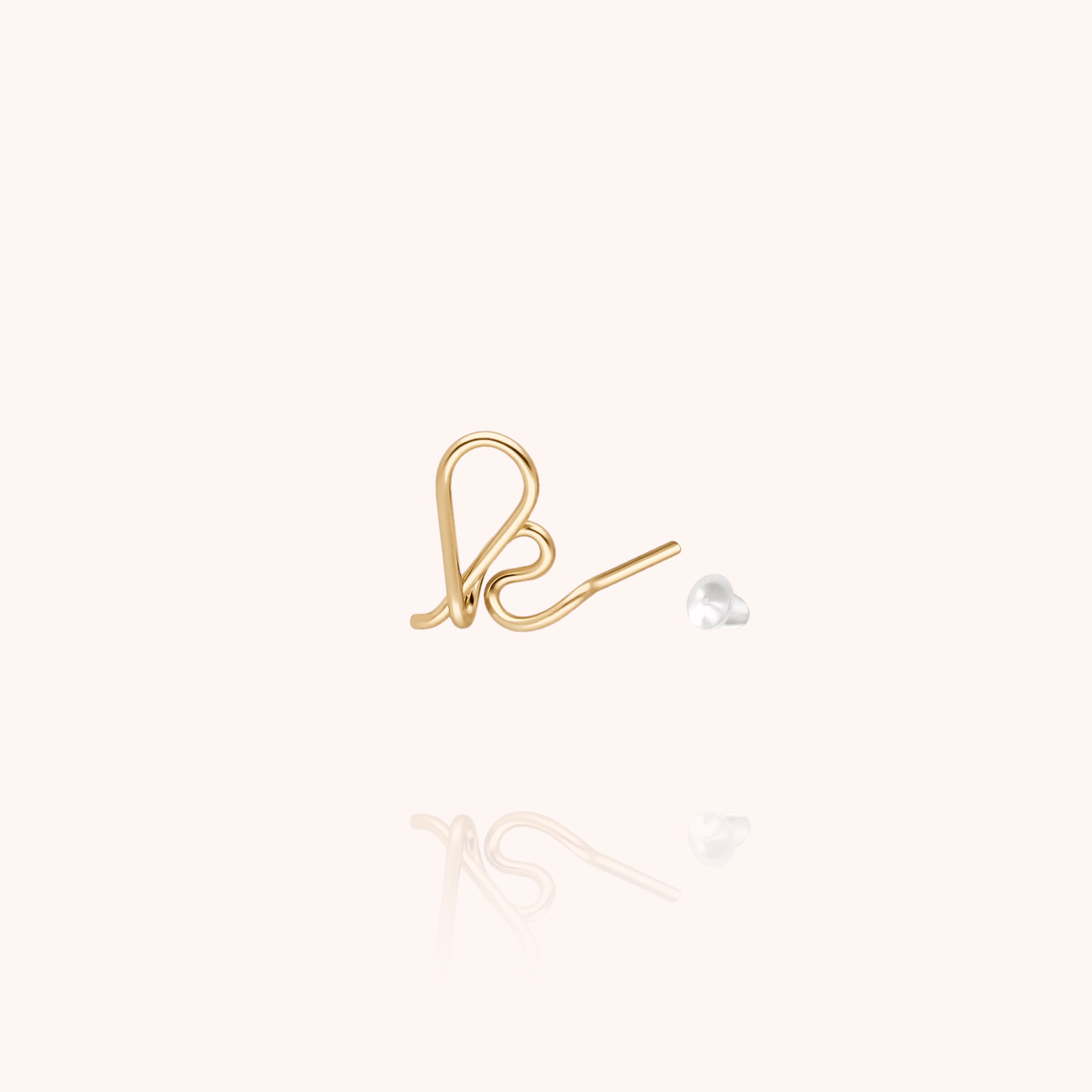 Originale Initiale Stud - 14k yellow gold filled