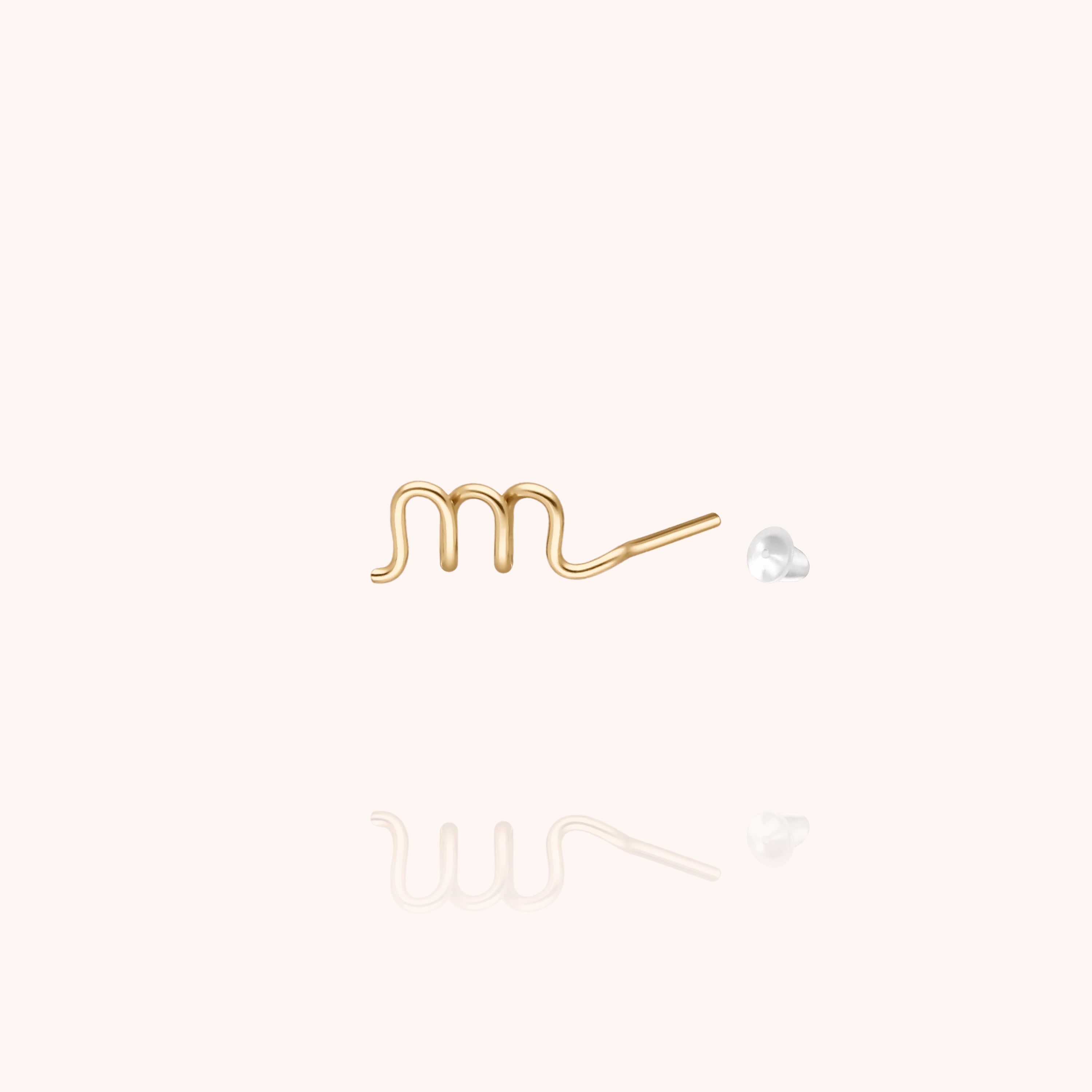 Originale Initiale Stud - 14k yellow gold filled
